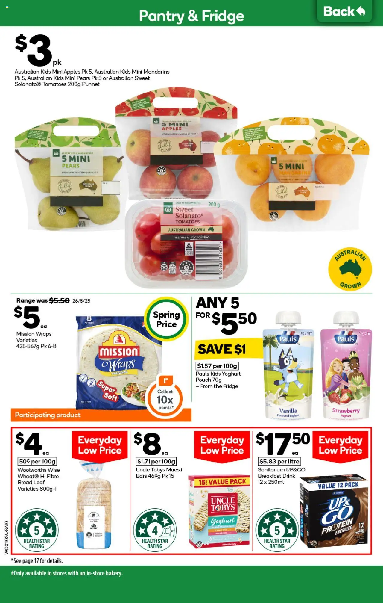 Woolworths catalogue - valid from 01.10.2025 | Page: 10 | Products: Yoghurt, Mandarins, Wheat, Fridge