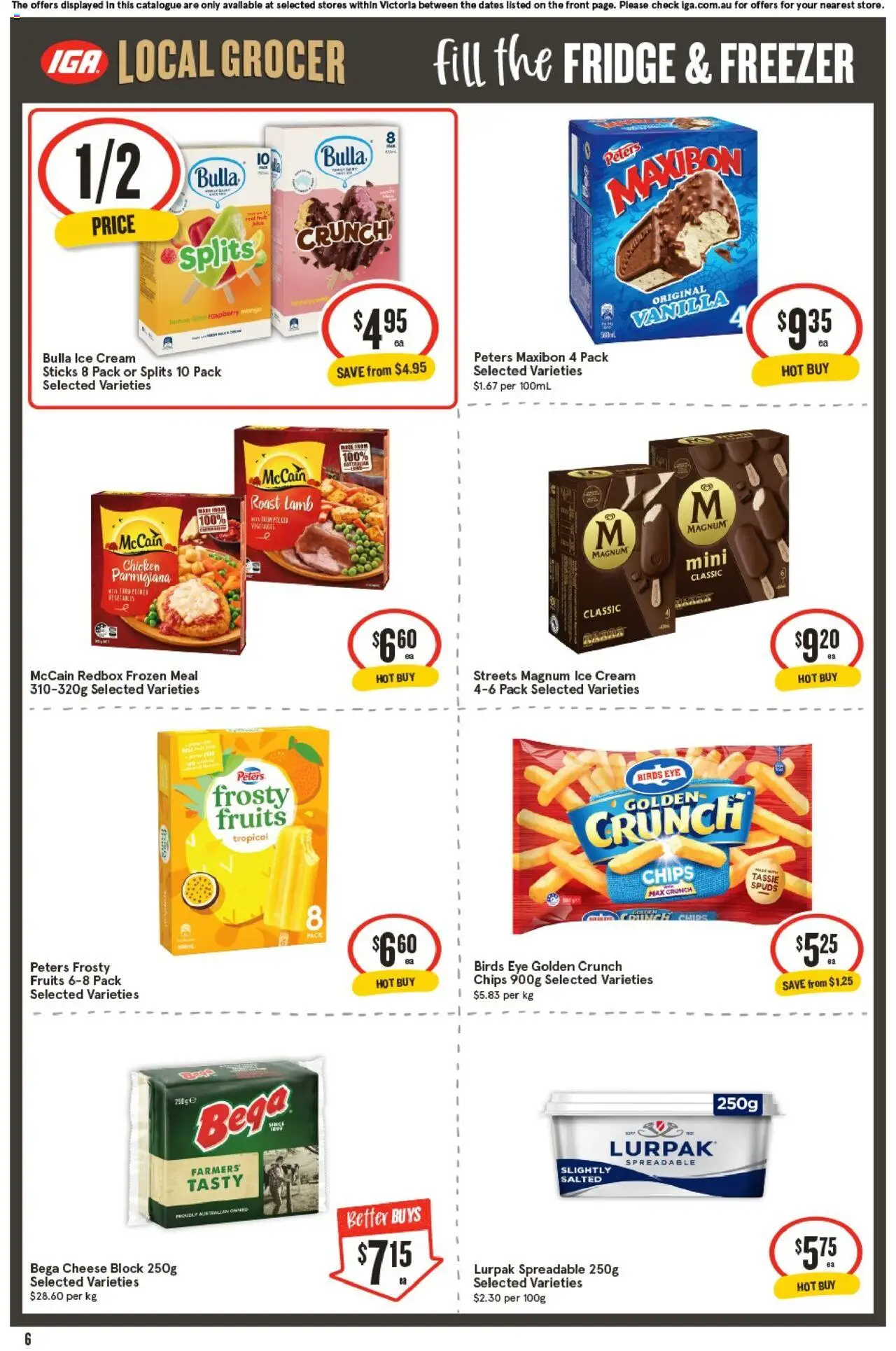 IGA catalogue - valid from 01.10.2025 | Page: 5 | Products: Cream, Ice cream, Raspberry, Fridge