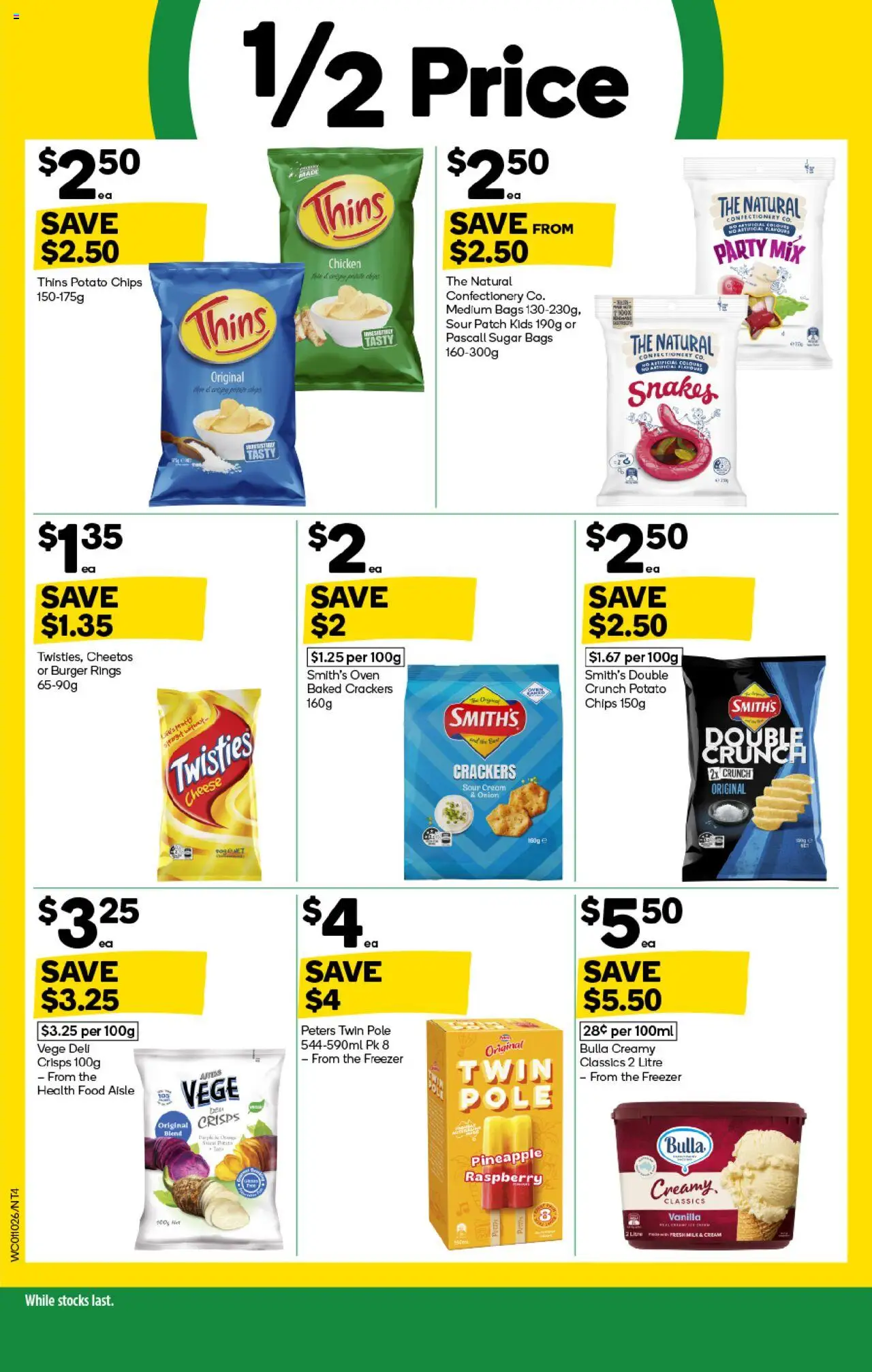 Woolworths catalogue - valid from 01.10.2025 | Page: 4 | Products: Sour cream, Chips, Sugar, Freezer