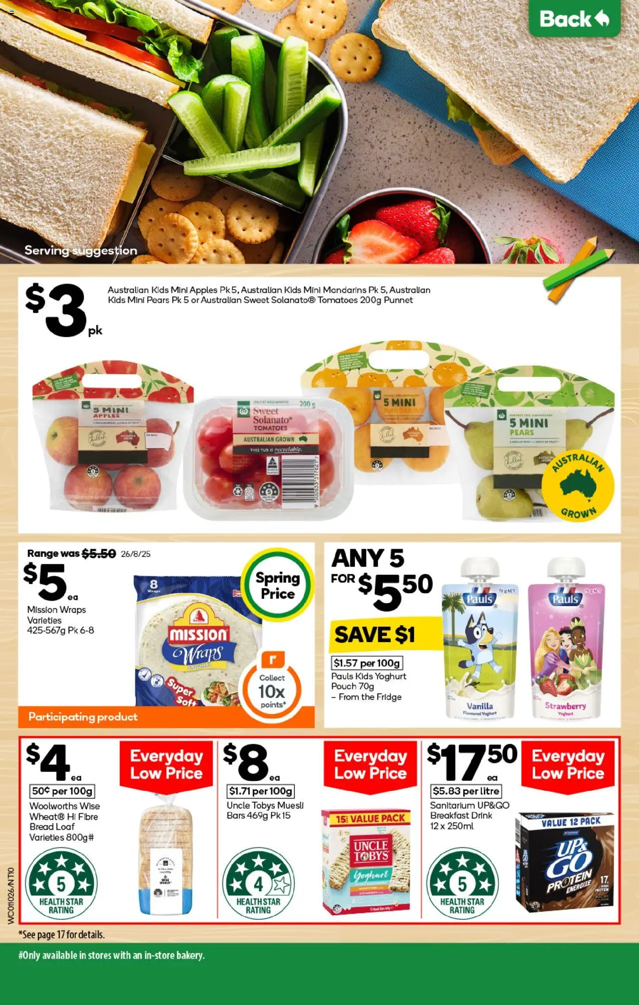 Woolworths catalogue - valid from 01.10.2025 | Page: 10 | Products: Yoghurt, Bread, Apples, Tomatoes