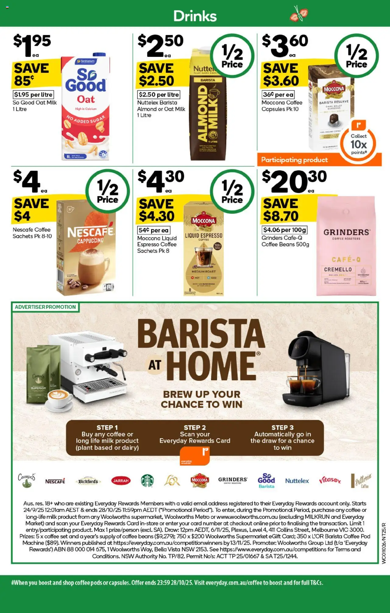 Woolworths catalogue - valid from 01.10.2025 | Page: 23 | Products: Dairy, Coffee, Sugar, Moccona
