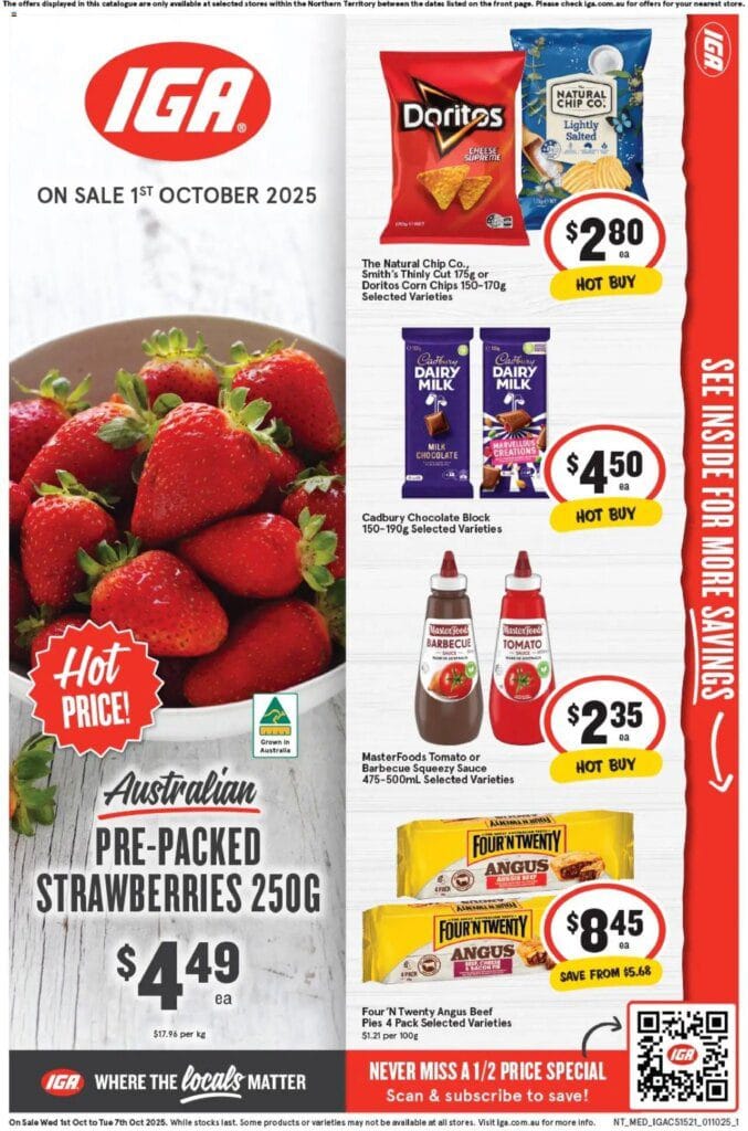 ﻿IGA catalogue valid starting 01 October