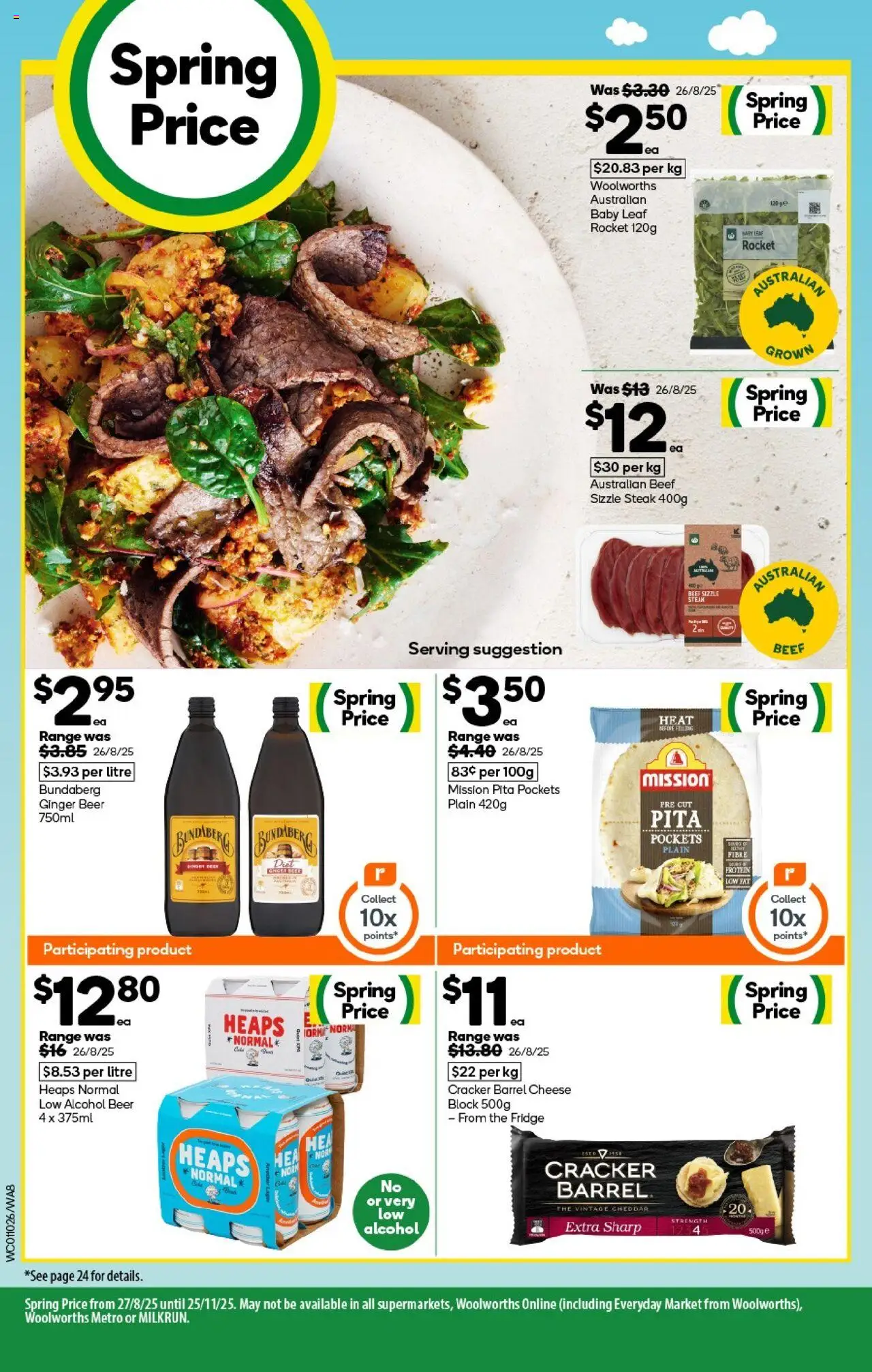 Woolworths catalogue - valid from 01.10.2025 | Page: 8 | Products: Cheese, Beer, Beef, Fridge