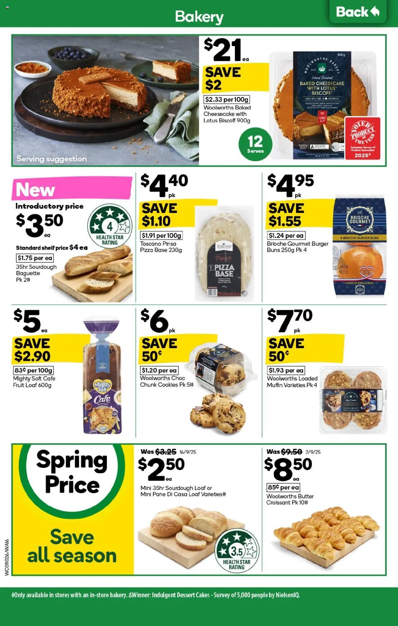 Woolworths catalogue - valid from 01.10.2025 | Page: 16 | Products: Shelf, Butter, Pizza, Bakery