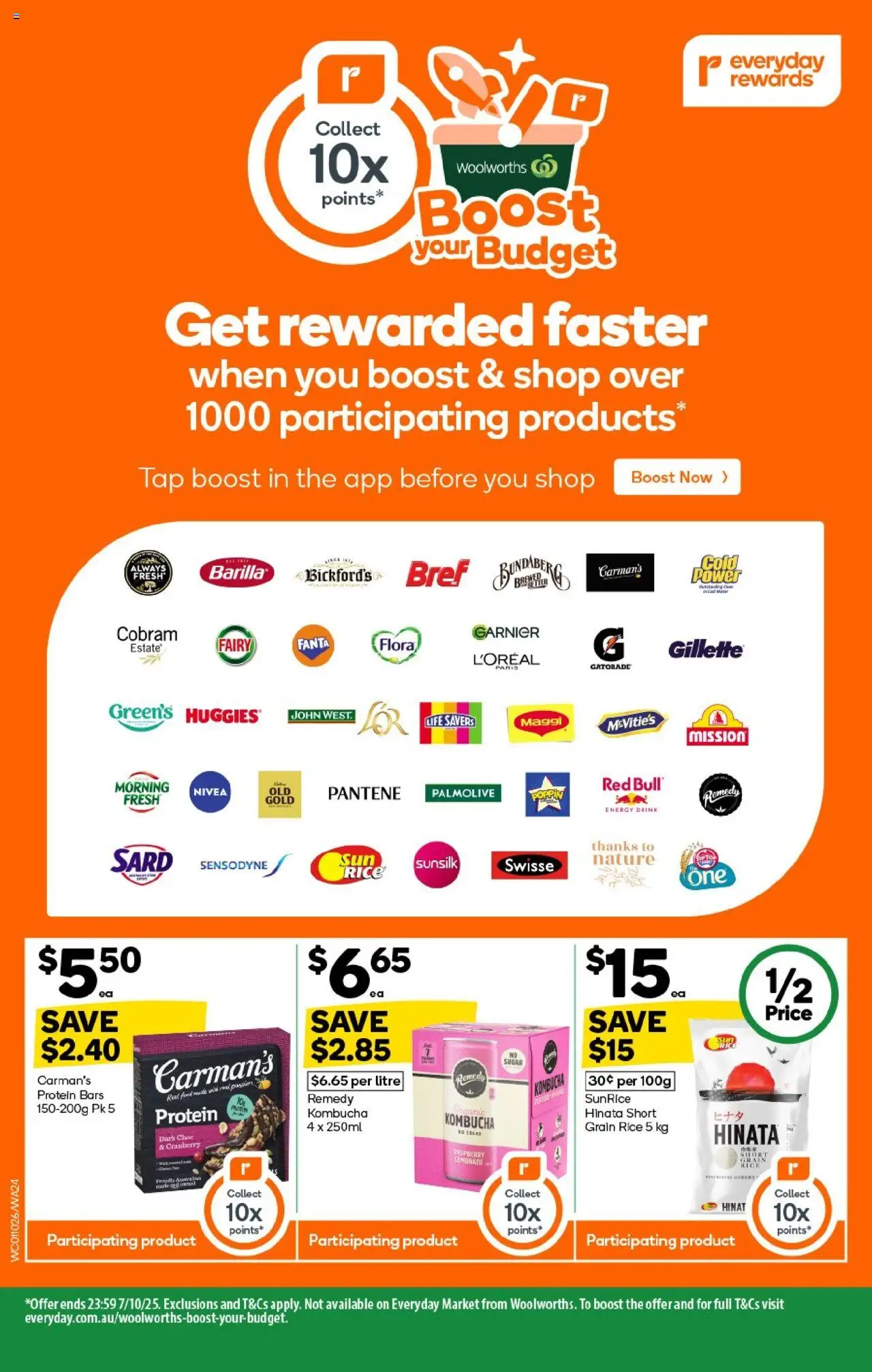 Woolworths catalogue - valid from 01.10.2025 | Page: 24 | Products: Energy drink, Rice, Tap, Sugar