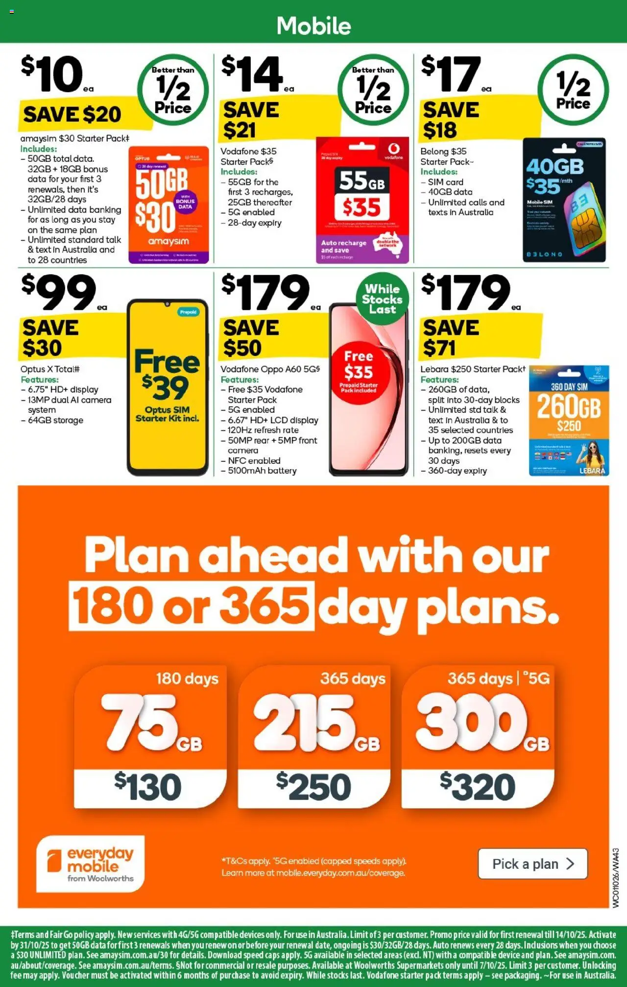 Woolworths catalogue - valid from 01.10.2025 | Page: 43 | Products: Battery, Device, Camera, Mobile