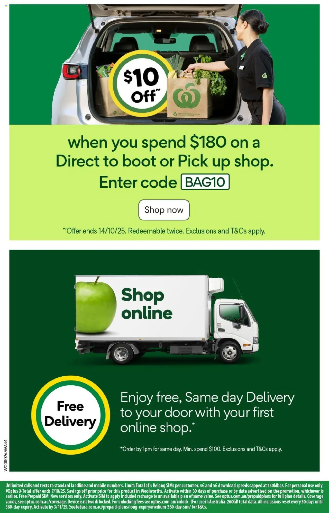 Woolworths catalogue - valid from 01.10.2025 | Page: 44 | Products: Door, Date, Device, Mobile