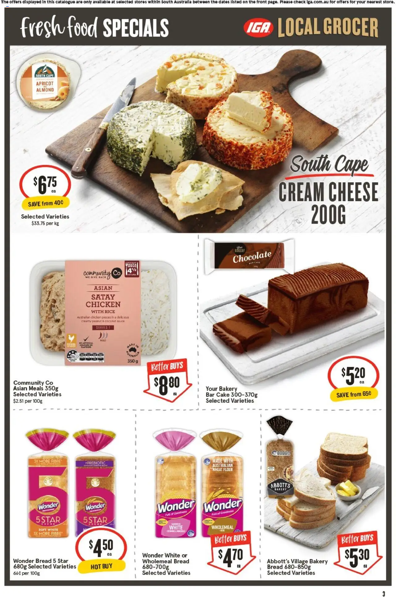 IGA catalogue - valid from 01.10.2025 | Page: 3 | Products: Flour, Bread, Sauce, Bakery