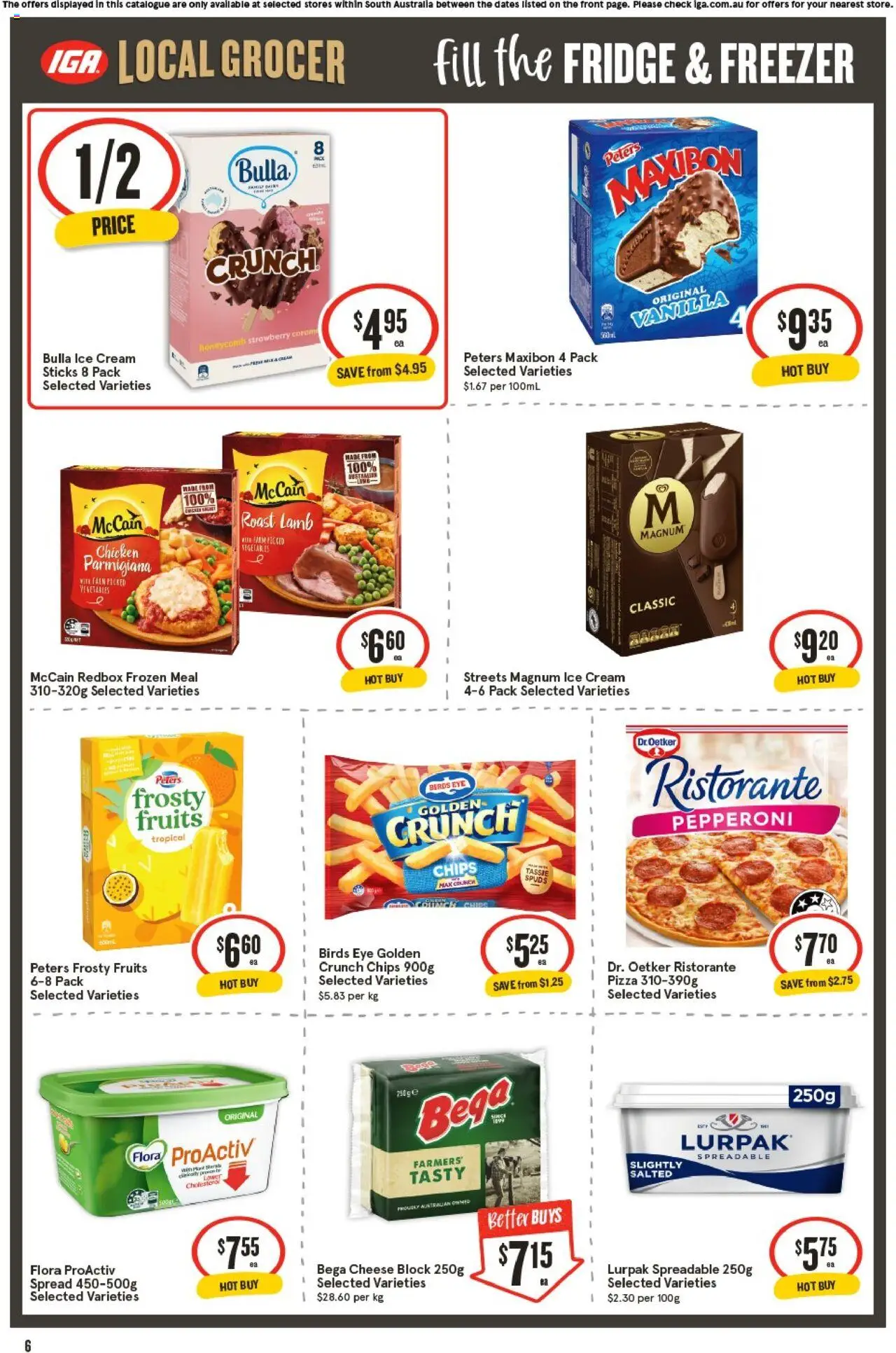 IGA catalogue - valid from 01.10.2025 | Page: 6 | Products: Chicken, Lamb, Chips, Freezer
