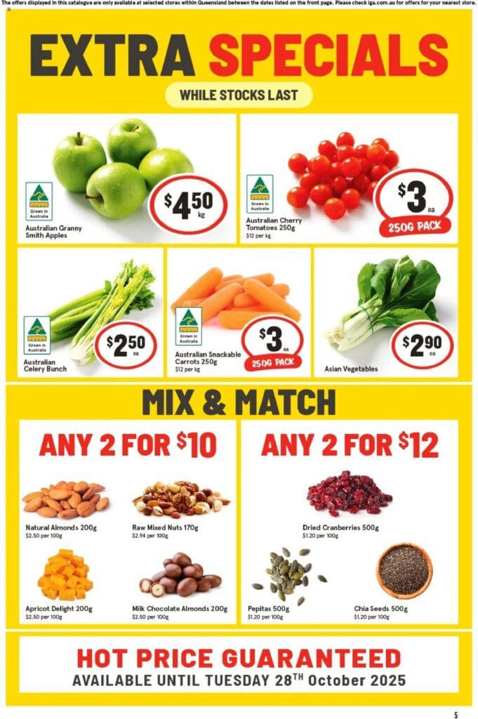 ﻿IGA catalogue on sale 1st October extra specials