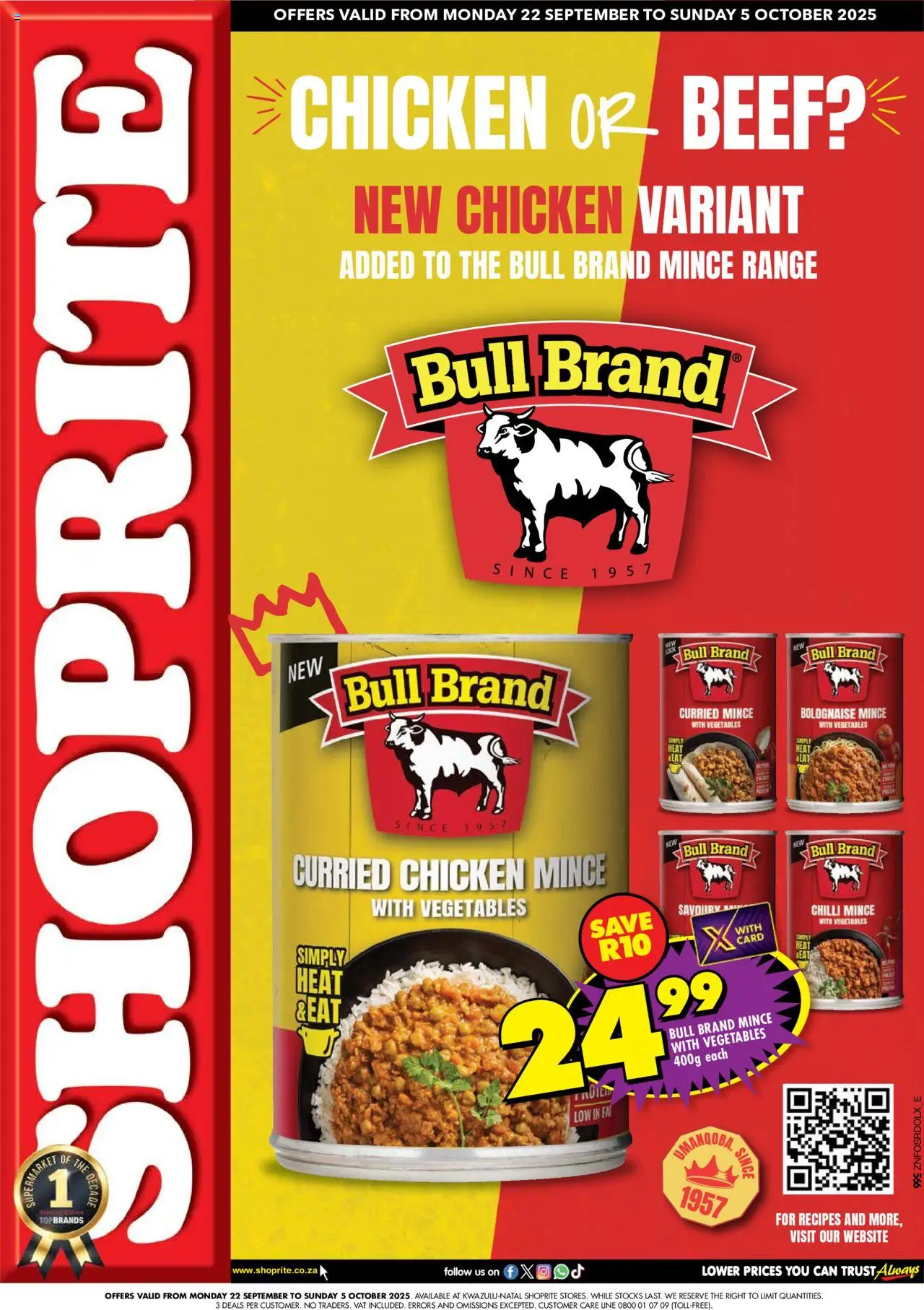 Shoprite KwaZulu-Natal – Bull Brand Savings (22/09/2025 – 05/10/2025) → Online Catalogue