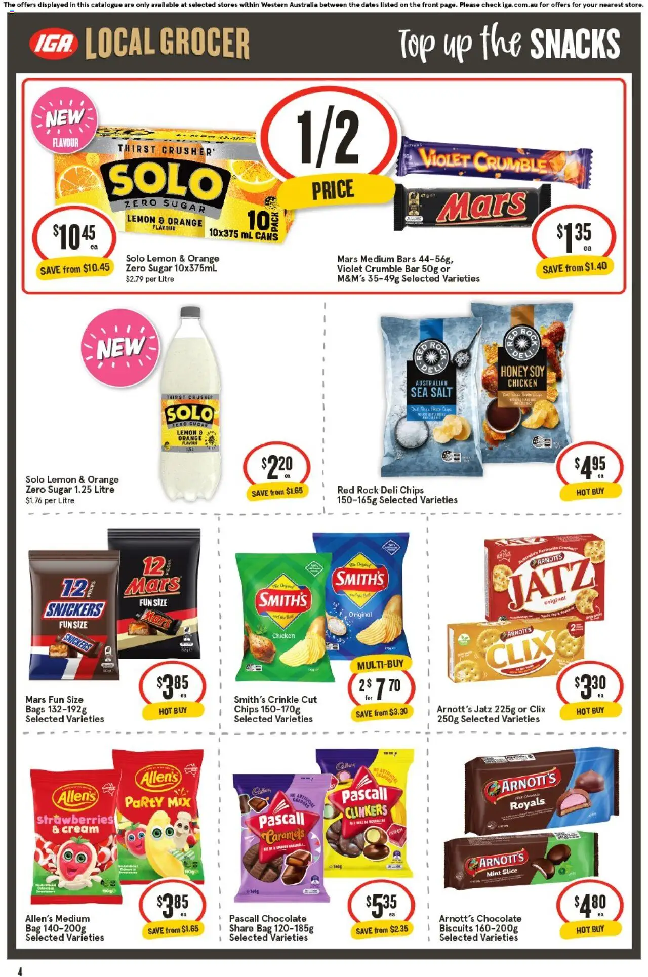 IGA catalogue - valid from 01.10.2025 | Page: 4 | Products: Honey, Strawberries, Lemon, Bag