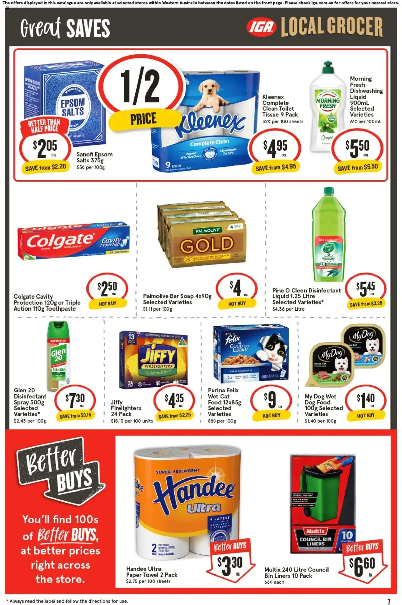 IGA catalogue - valid from 01.10.2025 | Page: 7 | Products: Toilet, Soap, Toothpaste, Trolley