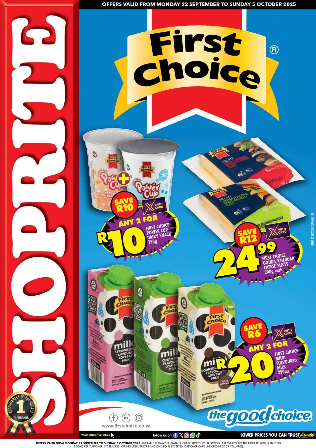 Shoprite KwaZulu-Natal – First Choice Savings (22/09/2025 – 05/10/2025) → Online Catalogue