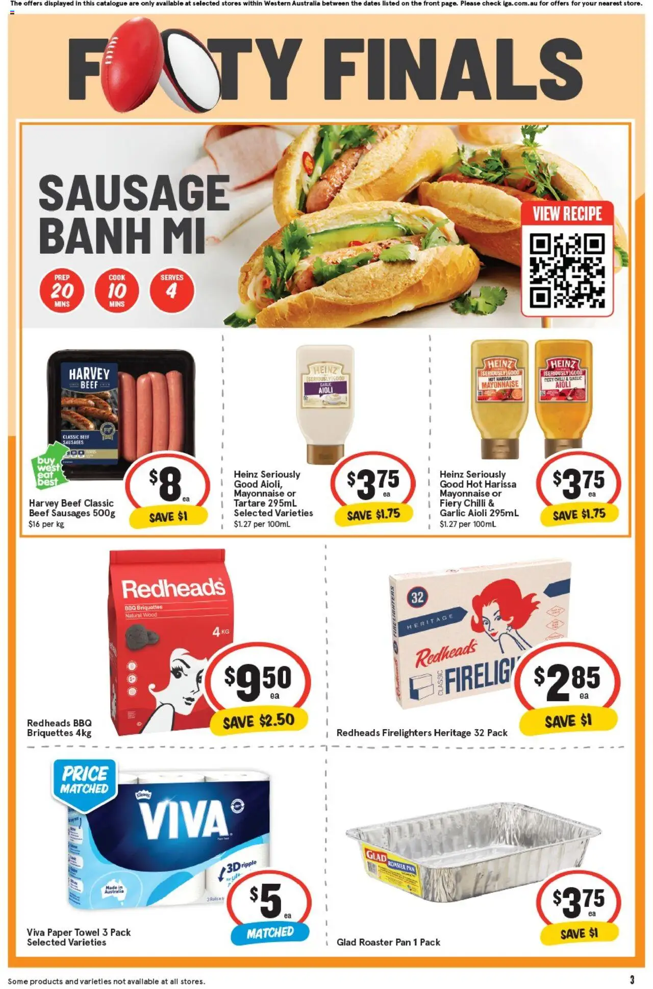 IGA catalogue - valid from 01.10.2025 | Page: 3 | Products: Beef, Wood, Mayonnaise, Garlic