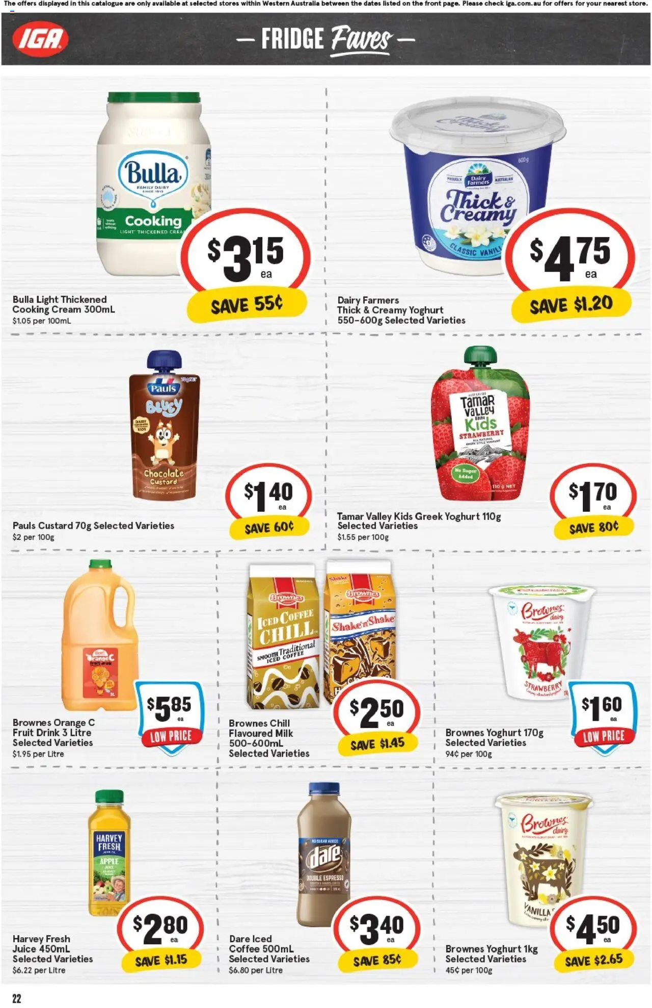 IGA catalogue - valid from 01.10.2025 | Page: 22 | Products: Light, Dairy, Coffee, Chocolate