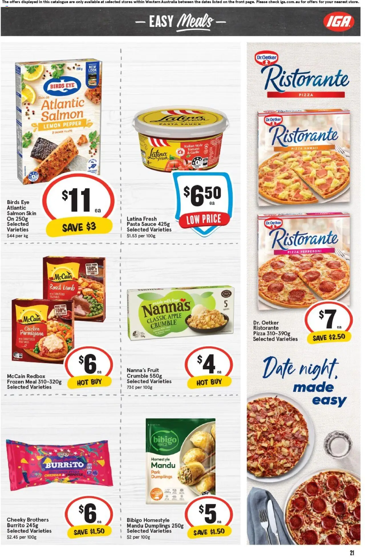 IGA catalogue - valid from 01.10.2025 | Page: 21 | Products: Pork, Lamb, Pasta, Lemon