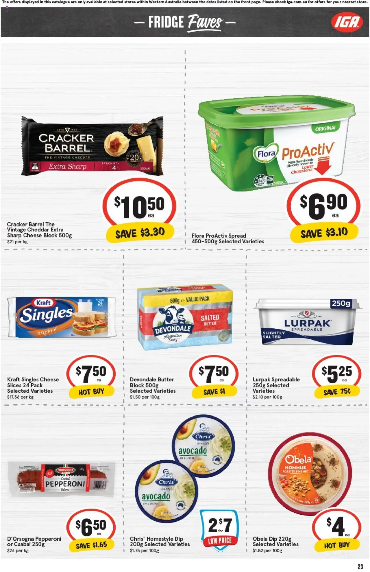 IGA catalogue - valid from 01.10.2025 | Page: 23 | Products: Plant, Butter, Cheese, Fridge