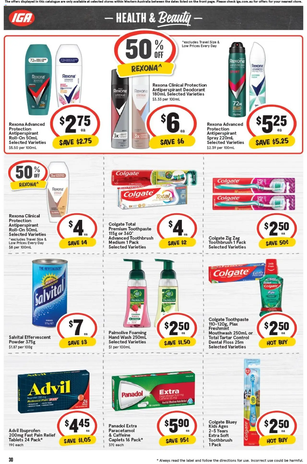 IGA catalogue - valid from 01.10.2025 | Page: 30 | Products: Powder, Toothpaste, Mouthwash, Toothbrush