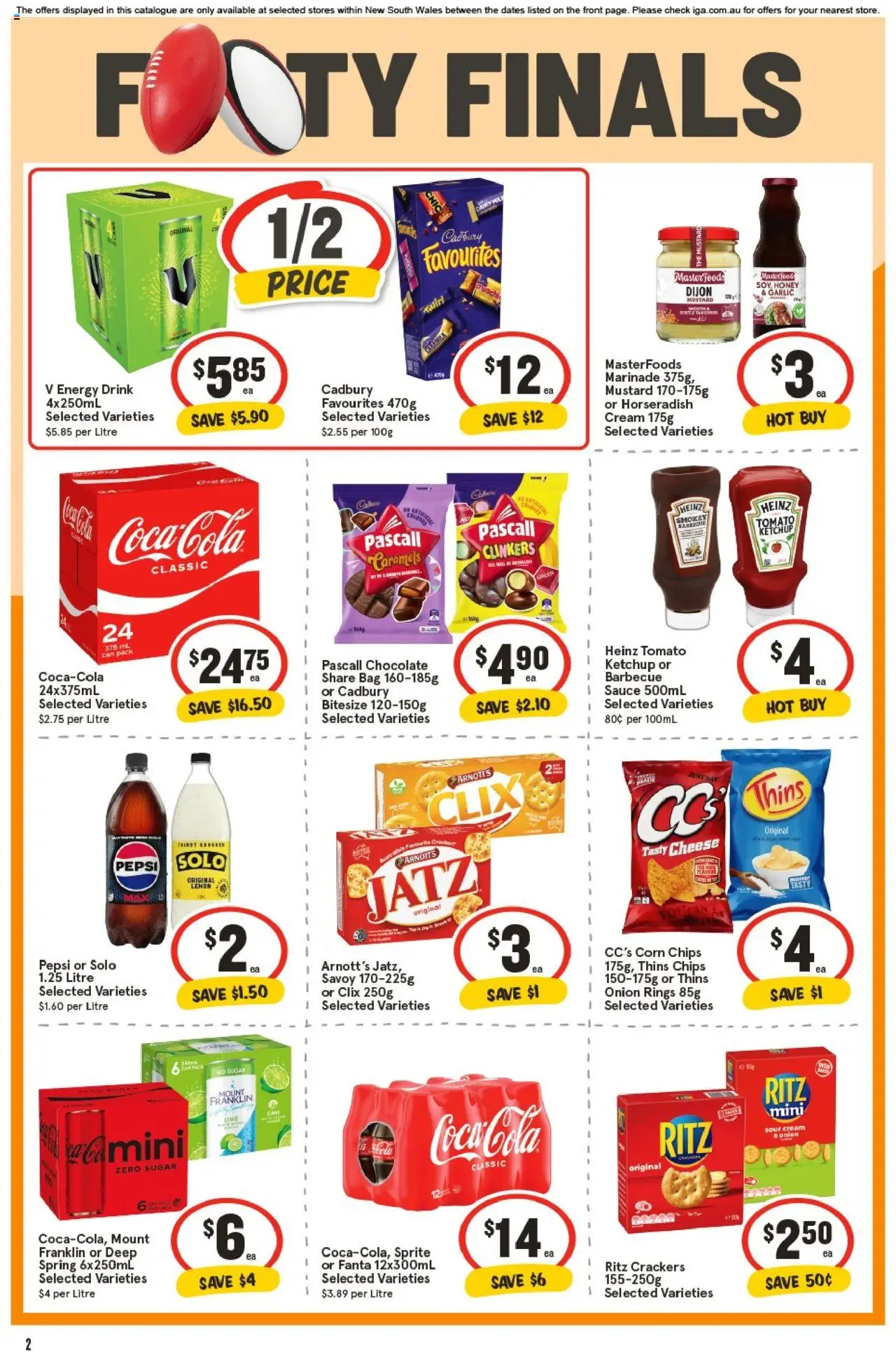 IGA catalogue - valid from 01.10.2025 | Page: 2 | Products: Dairy, Chocolate, Chips, Ketchup
