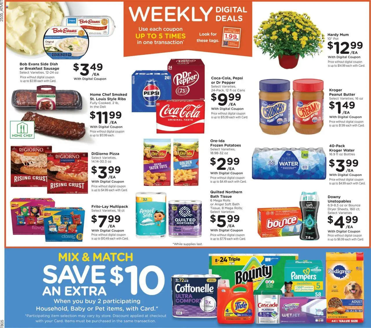 Kroger Weekly Ad - valid from 01.10.2025 | Page: 2 | Products: Tea, Potatoes, Water, Pepper