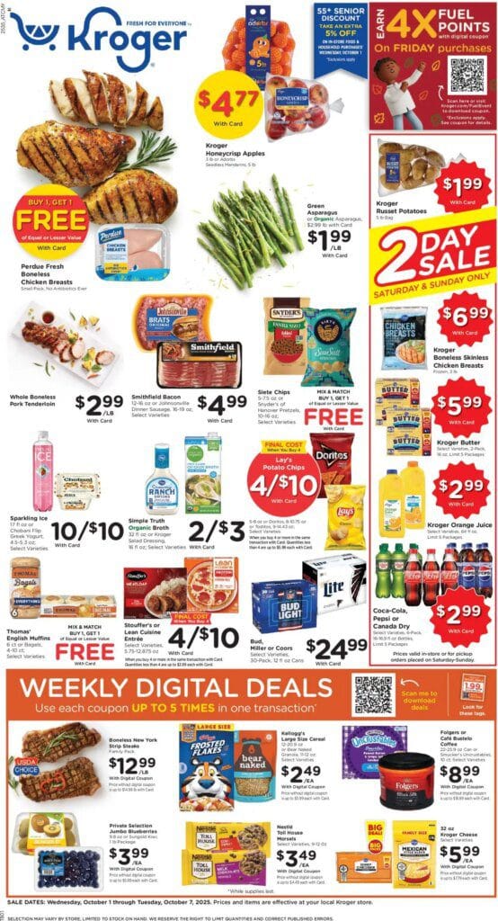 Kroger Weekly Ad (10/01 – 10/07 2025) – Flyer