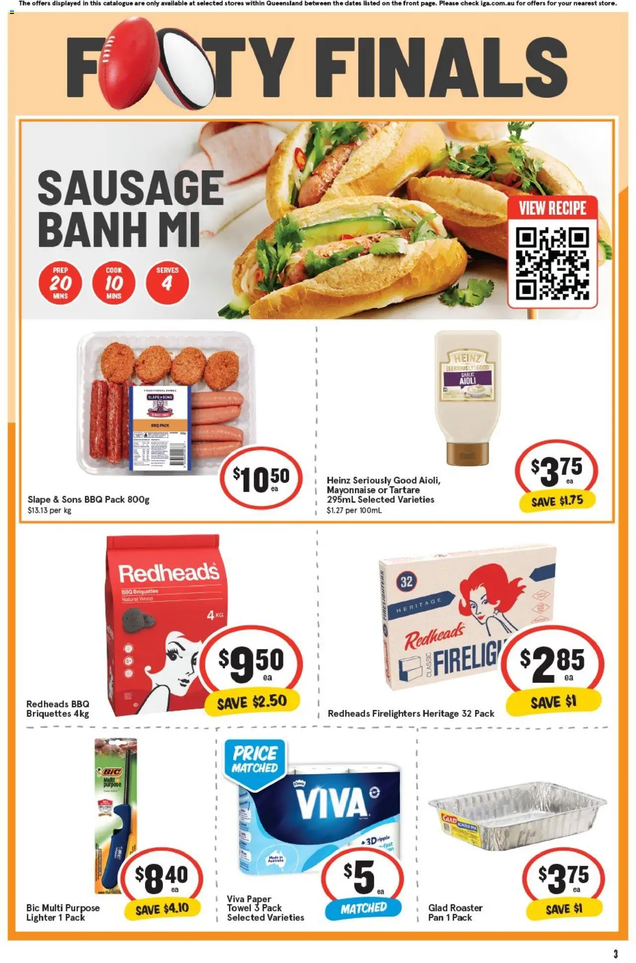 IGA catalogue - valid from 01.10.2025 | Page: 3 | Products: Wood, Mayonnaise, Sausage