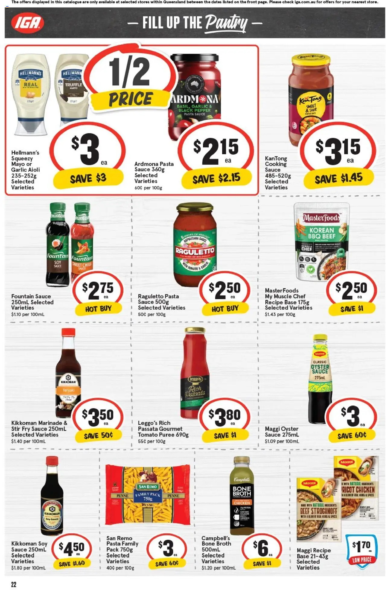IGA catalogue - valid from 01.10.2025 | Page: 22 | Products: Beef, Sauce, Pepper, Garlic