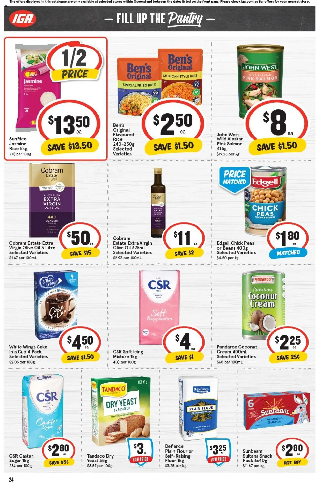 IGA catalogue - valid from 01.10.2025 | Page: 24 | Products: Oil, Chocolate, Rice, Sugar