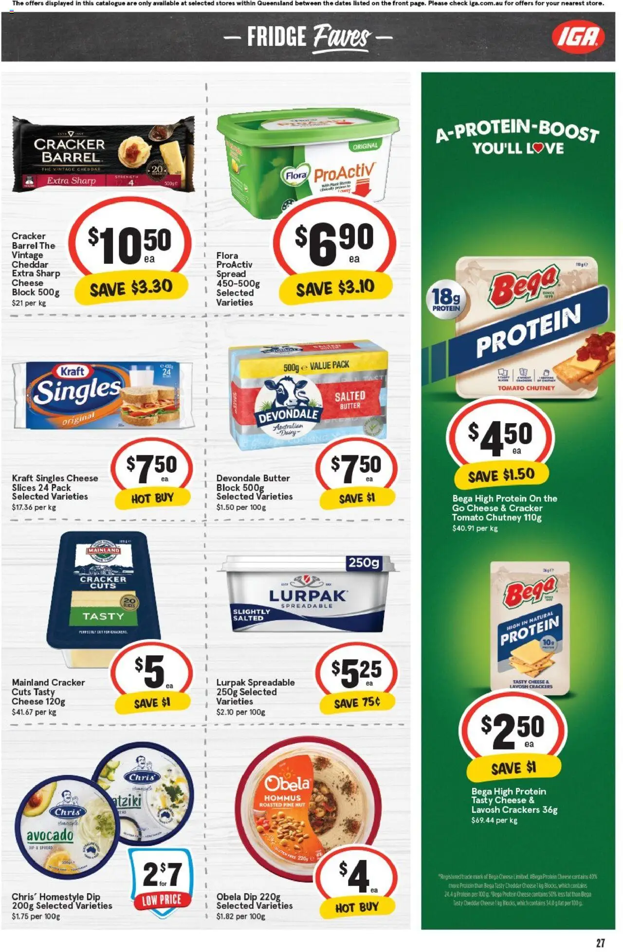 IGA catalogue - valid from 01.10.2025 | Page: 27 | Products: Butter, Cheese, Avocado, Wheat
