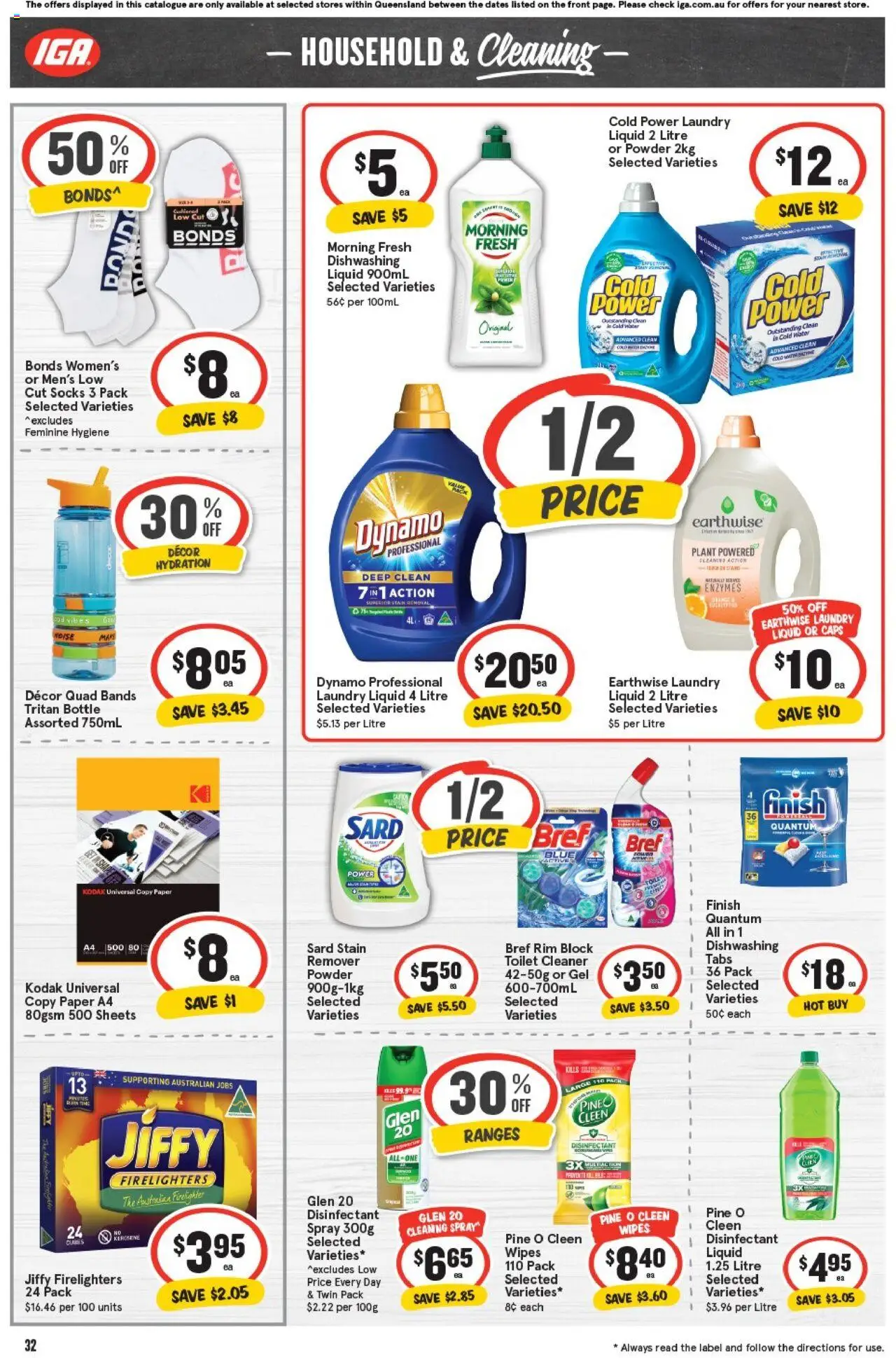 IGA catalogue - valid from 01.10.2025 | Page: 32 | Products: Decor, Powder, Socks, Laundry