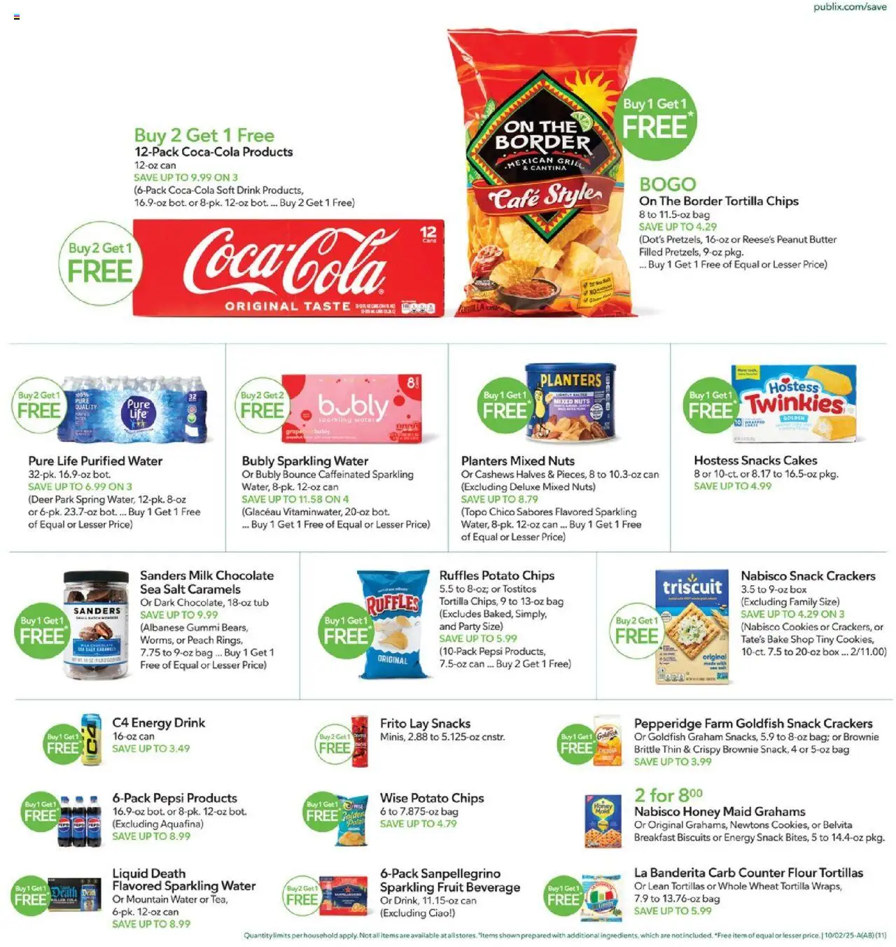 Publix Weekly Ad - valid from 01.10.2025 | Page: 11 | Products: Milk, Water, Salt, Bag