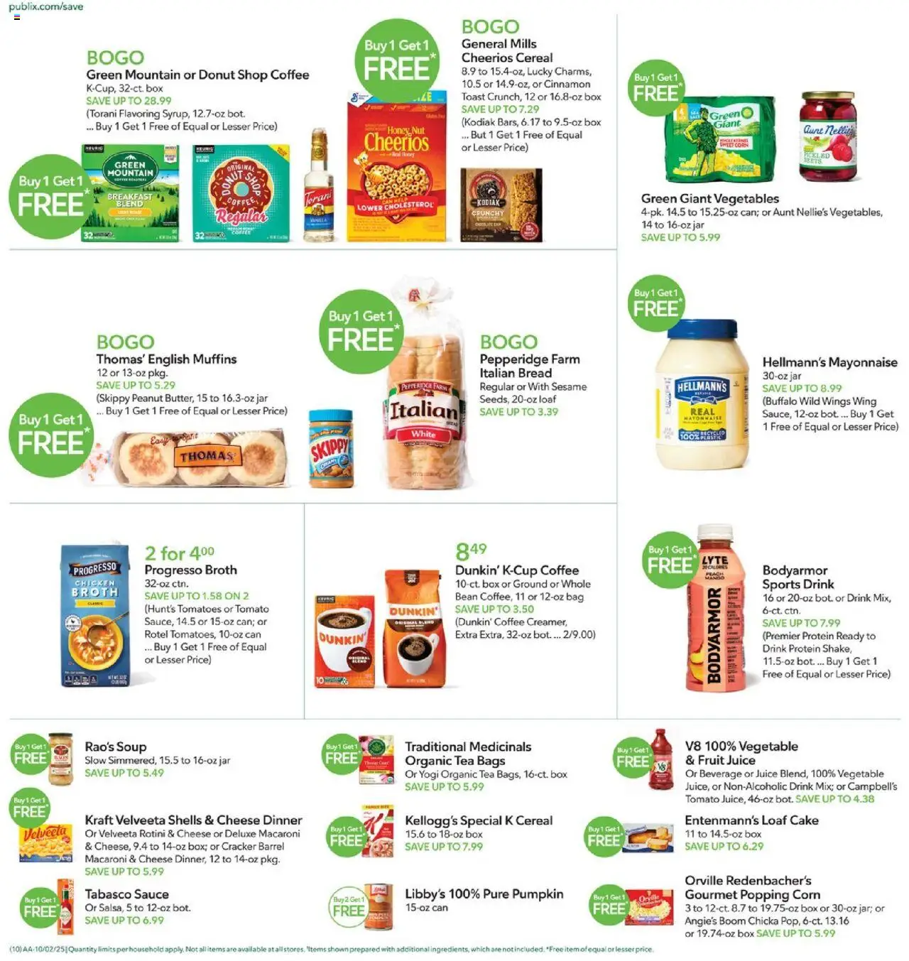 Publix Weekly Ad - valid from 01.10.2025 | Page: 10 | Products: Box, Tomatoes, Mayonnaise, Sauce