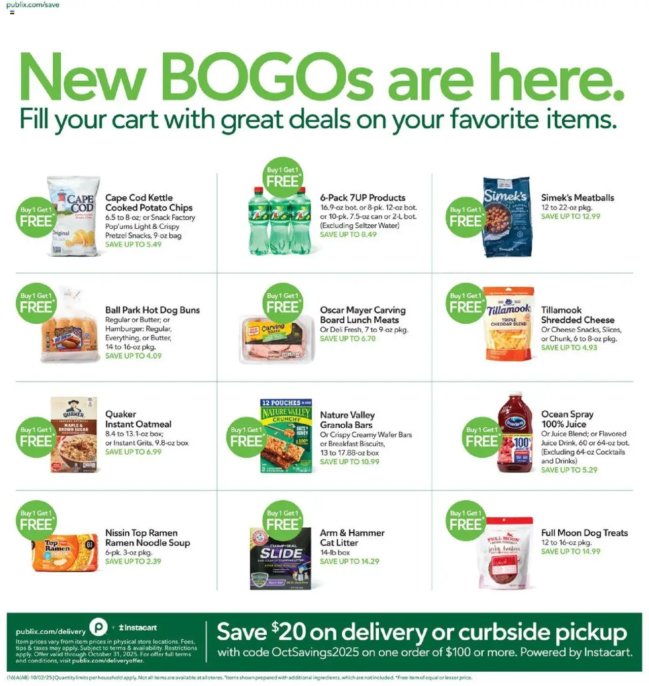 Publix Weekly Ad - valid from 01.10.2025 | Page: 16 | Products: Box, Cat Litter, Hammer, Chips