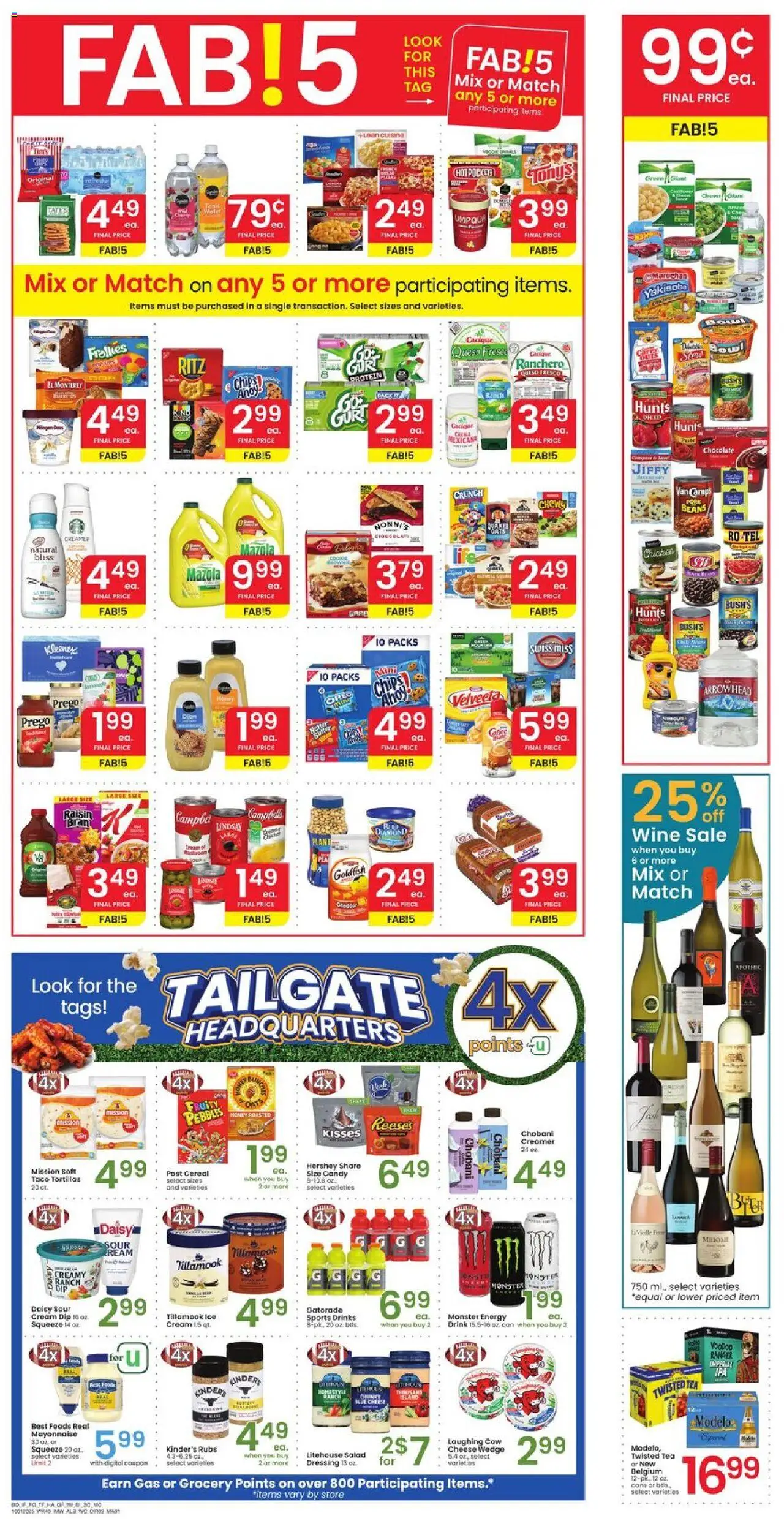 Albertsons Weekly Ad - valid from 01.10.2025 | Page: 2 | Products: Tea, Chips, Cream, UPS