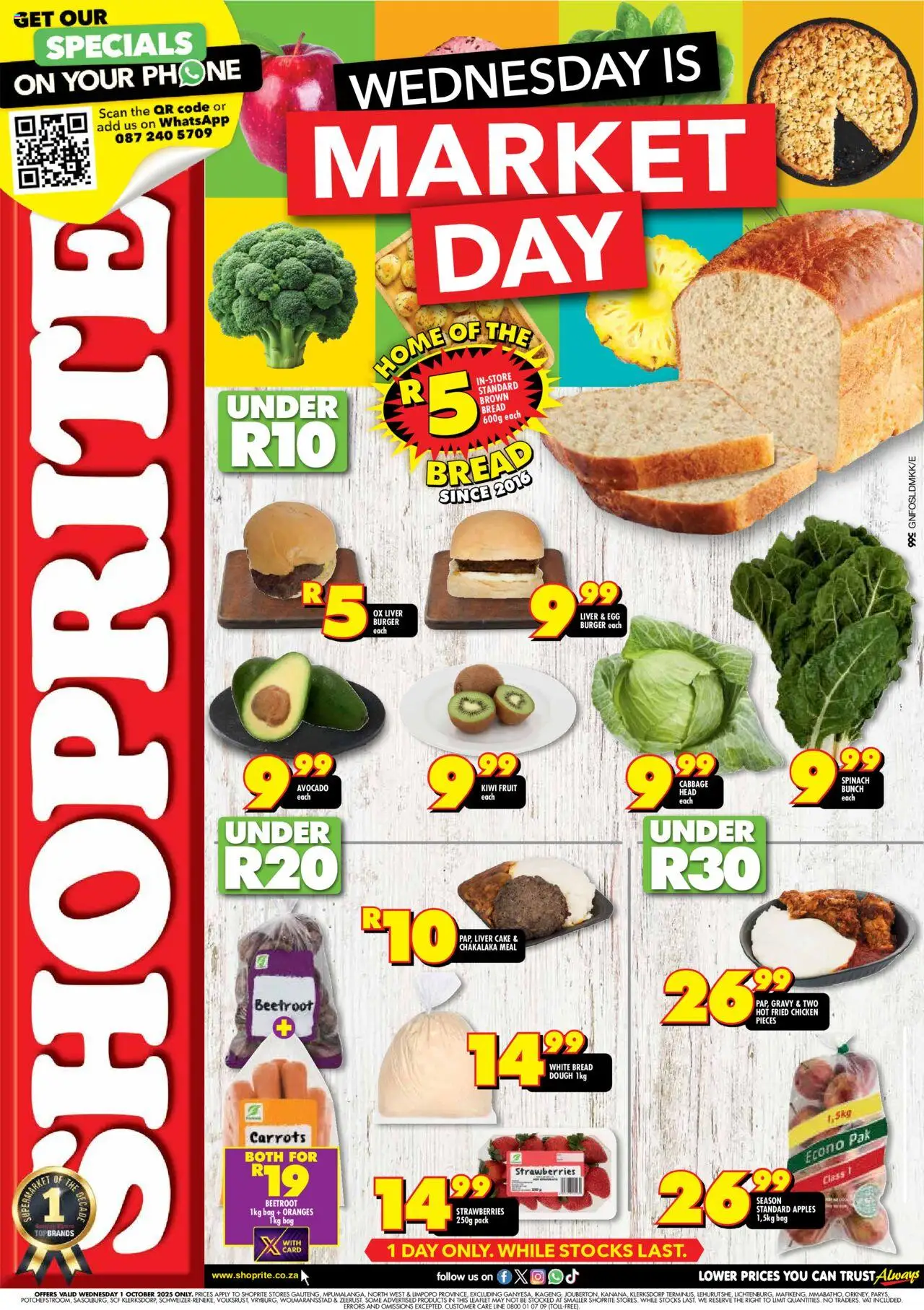 Shoprite Gauteng – Market Day Deals (01/10/2025 – 01/10/2025) → Online Catalogue