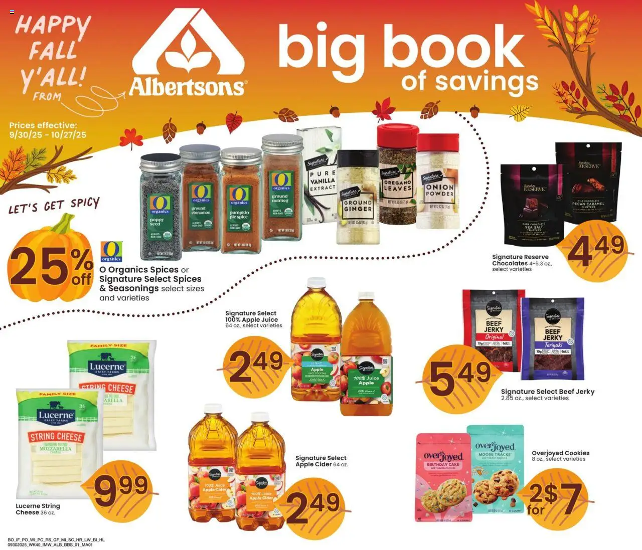 Albertsons Big Book of Savings - valid from 30.09.2025 | Page: 1 | Products: Ginger, Chocolate, Spices, Pumpkin