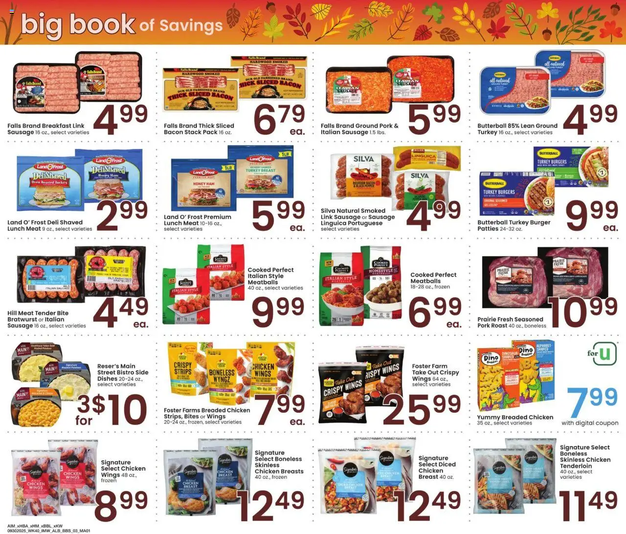 Albertsons Big Book of Savings - valid from 30.09.2025 | Page: 3 | Products: Pork, Bourbon, Sausage, Oven