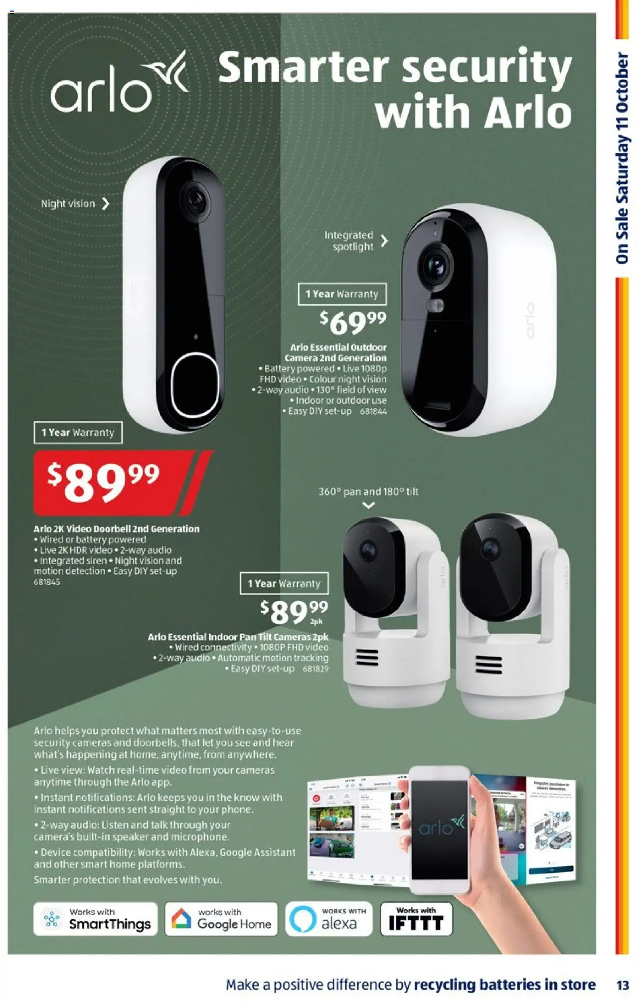 Aldi catalogue - valid from 08.10.2025 | Page: 13 | Products: Doorbell, Device, Audio, Speaker