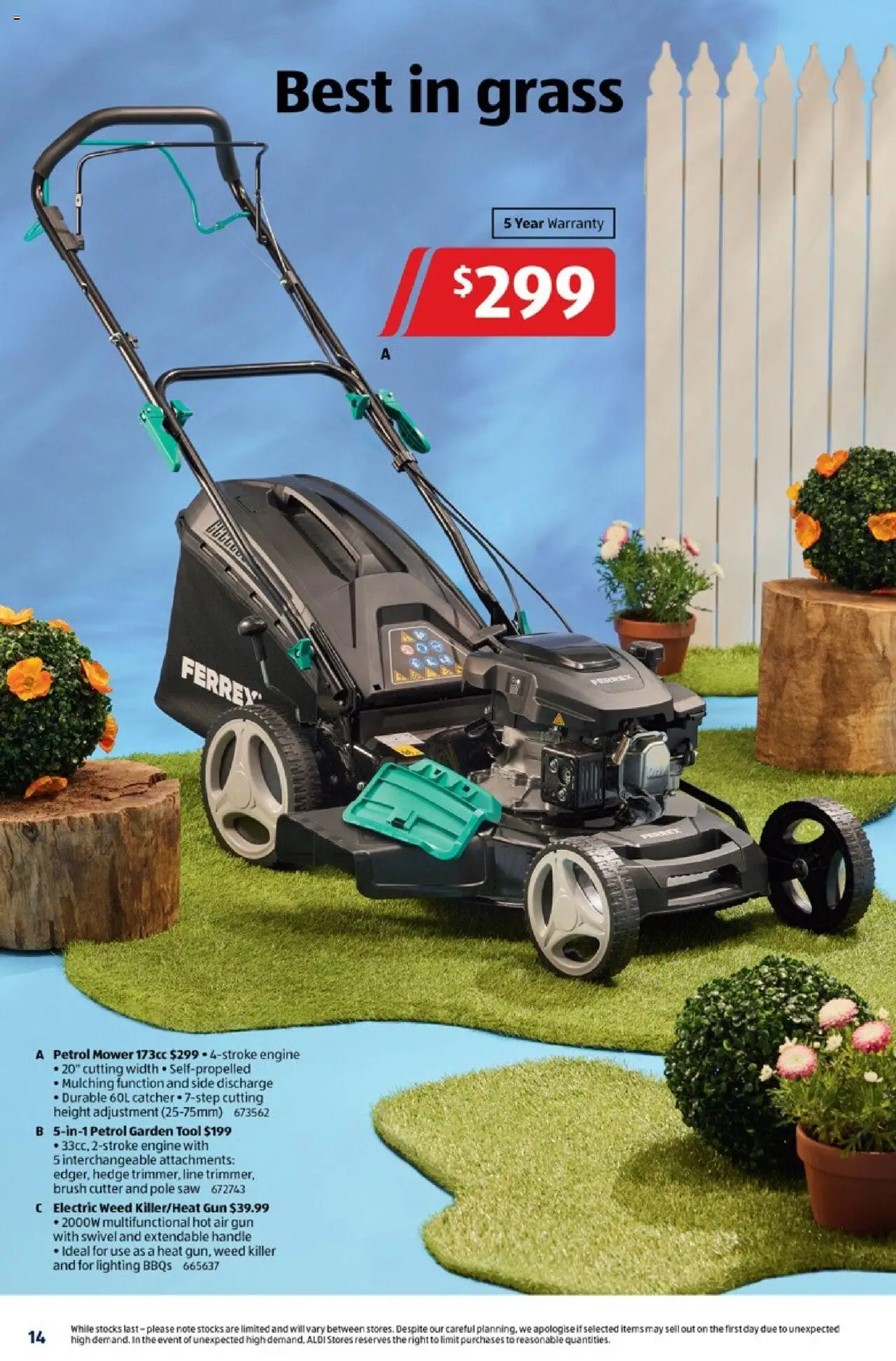 Aldi catalogue - valid from 08.10.2025 | Page: 14 | Products: Brush, Weed, Cutter, Mower