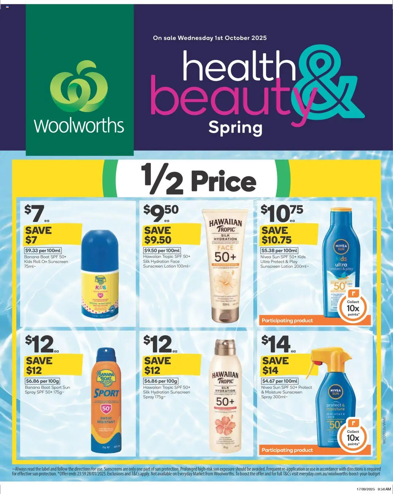 Woolworths catalogue - valid from 01.10.2025 | Page: 2 | Products: Sunscreen, Lotion