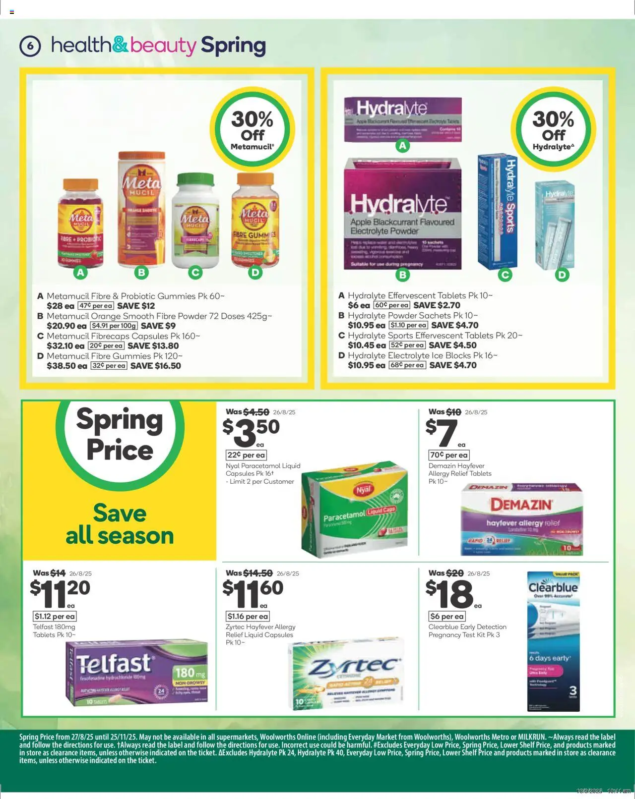 Woolworths catalogue - valid from 01.10.2025 | Page: 7 | Products: Shelf, Powder, Tablets, Allergy