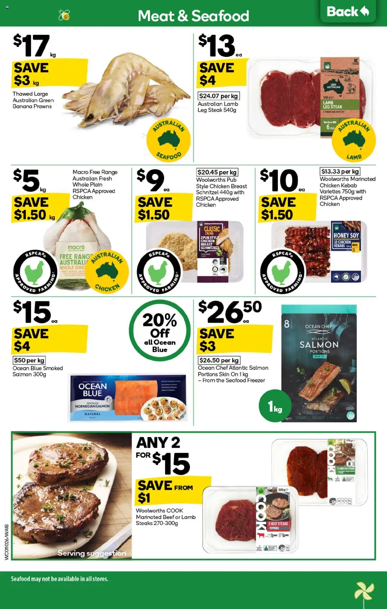 Woolworths catalogue - valid from 01.10.2025 | Page: 18 | Products: Lamb, Prawns, Seafood, Freezer Woolworths catalogue - valid from 01.10.2025 | Page: 18 | Products: Lamb, Prawns, Seafood, Freezer