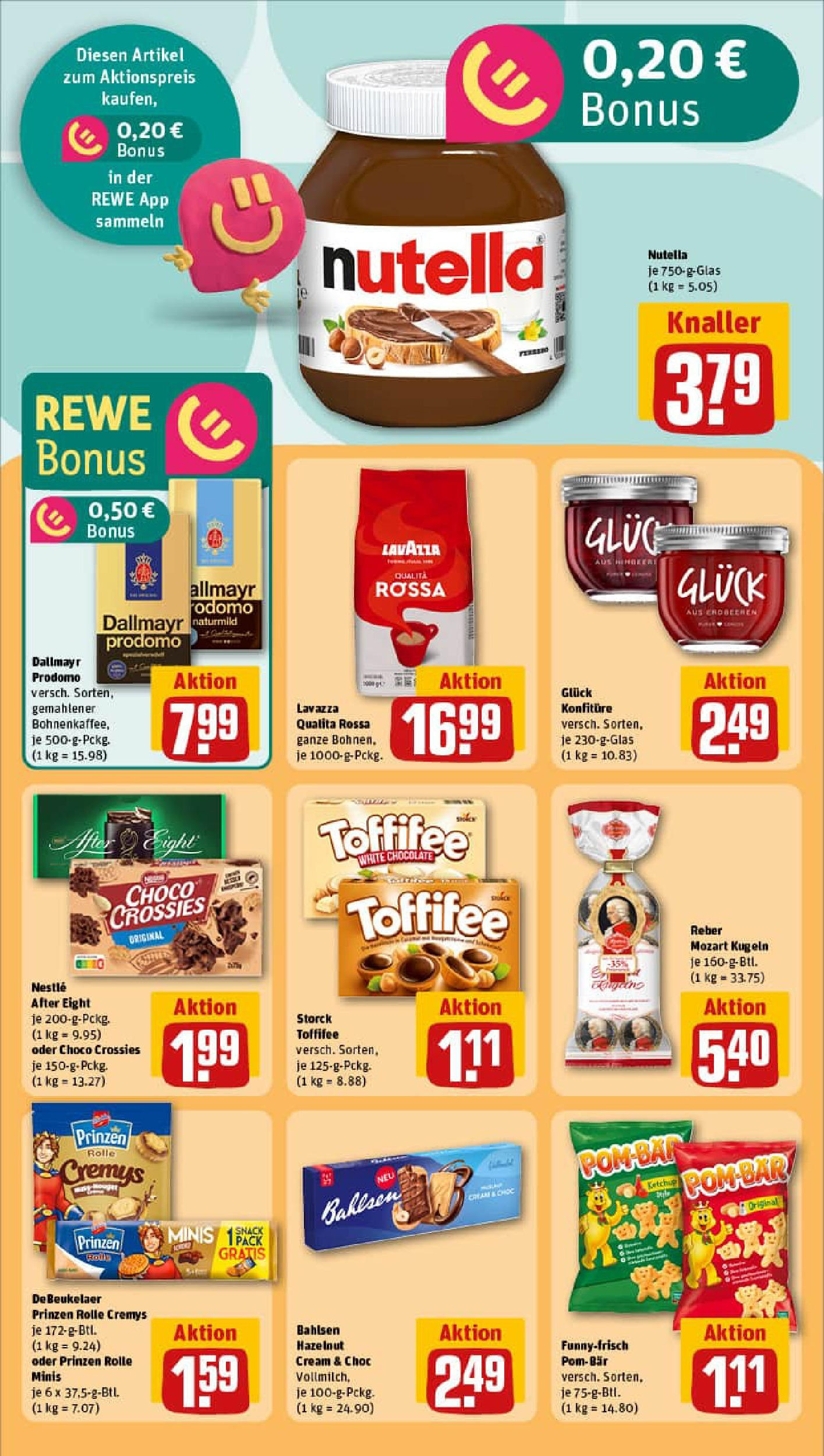 REWE Prospekt ab 14.09.2025 zum Blättern » Angebote | Seite: 19 | Produkte: Lavazza, POM-BÄR, Nutella, Dallmayr