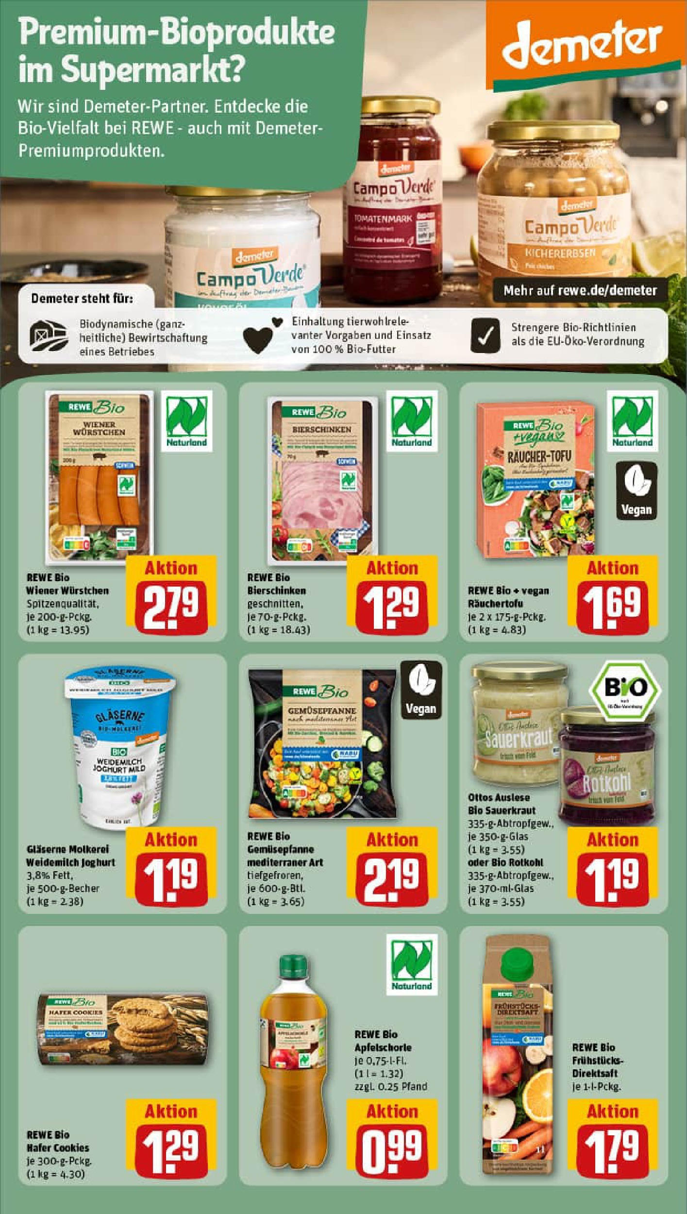 REWE Prospekt ab 14.09.2025 zum Blättern » Angebote | Seite: 20 | Produkte: Wiener wurstchen, Rotkohl, Joghurt, Apple