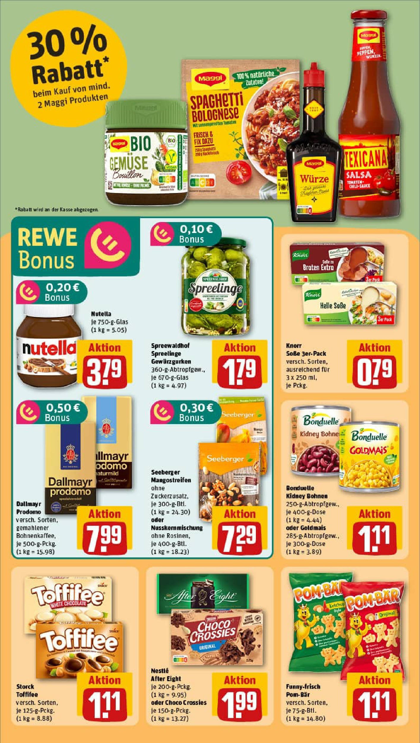 REWE Prospekt ab 14.09.2025 zum Blättern » Angebote | Seite: 10 | Produkte: Knorr, Nutella, Gemüse, Toffifee