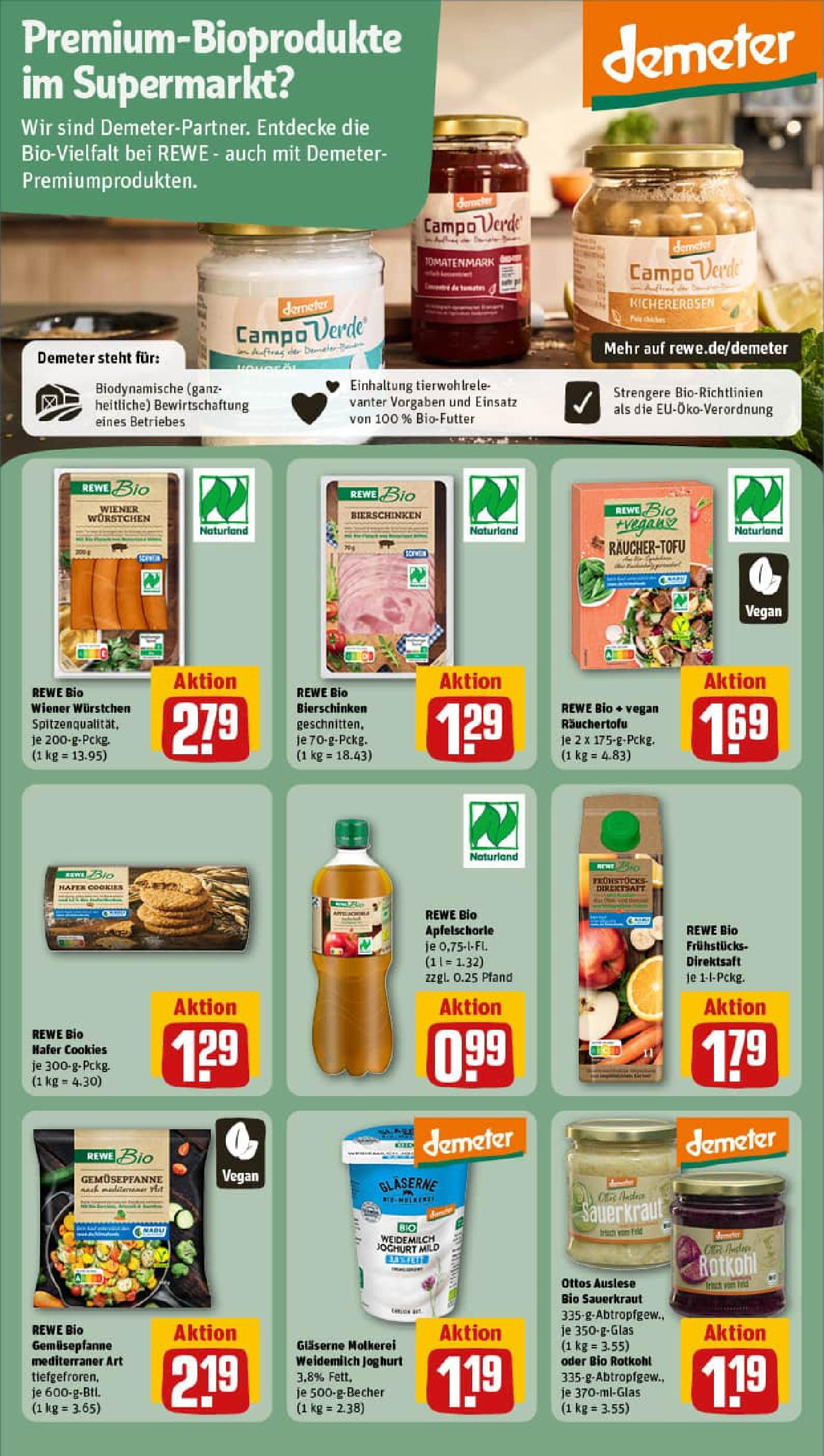 REWE Prospekt ab 14.09.2025 zum Blättern » Angebote | Seite: 12 | Produkte: Wiener wurstchen, Milch, Rotkohl, Joghurt