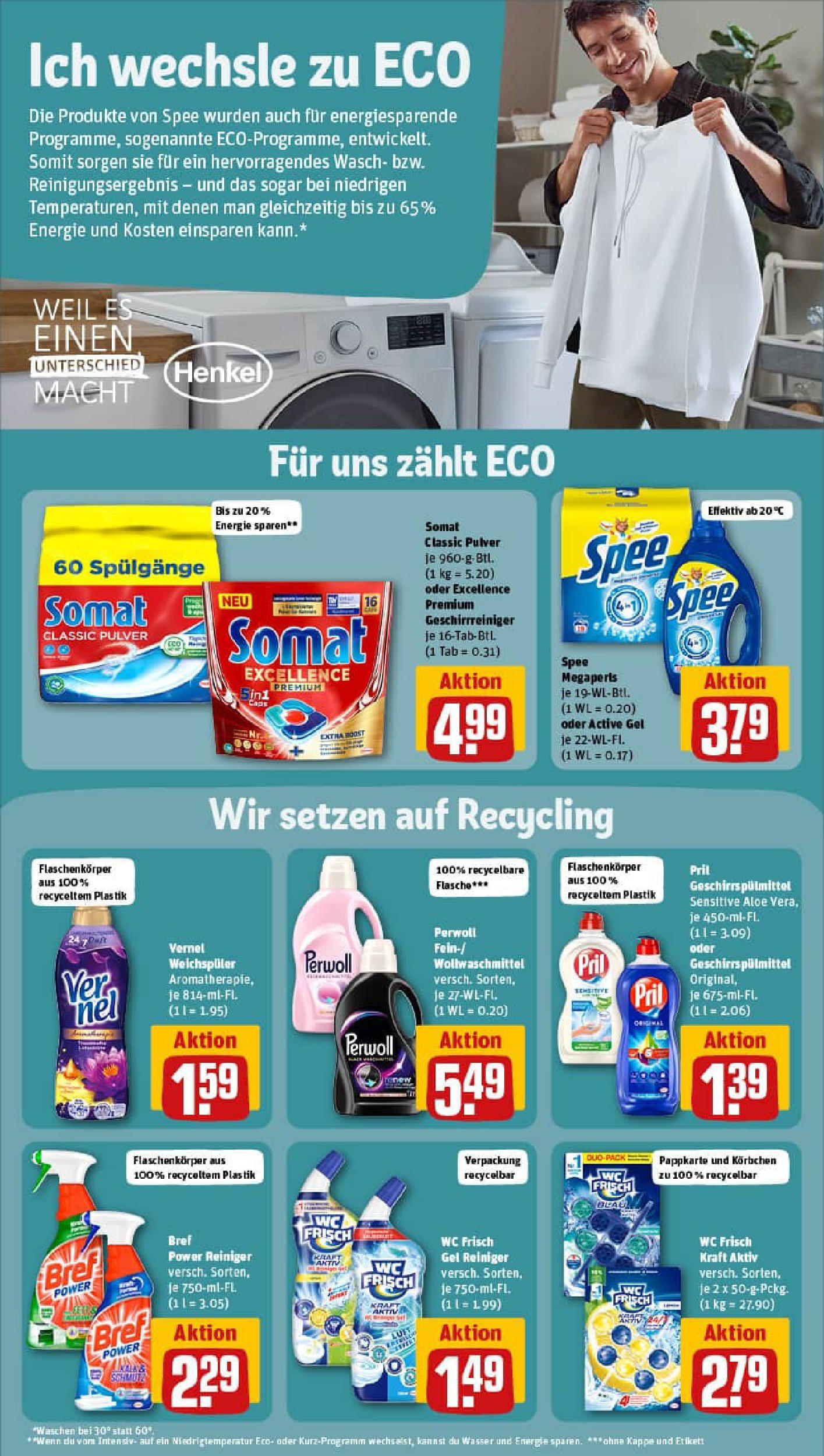 REWE Prospekt ab 14.09.2025 zum Blättern » Angebote | Seite: 13 | Produkte: Spee, Wasser, Weichspüler, Vernel
