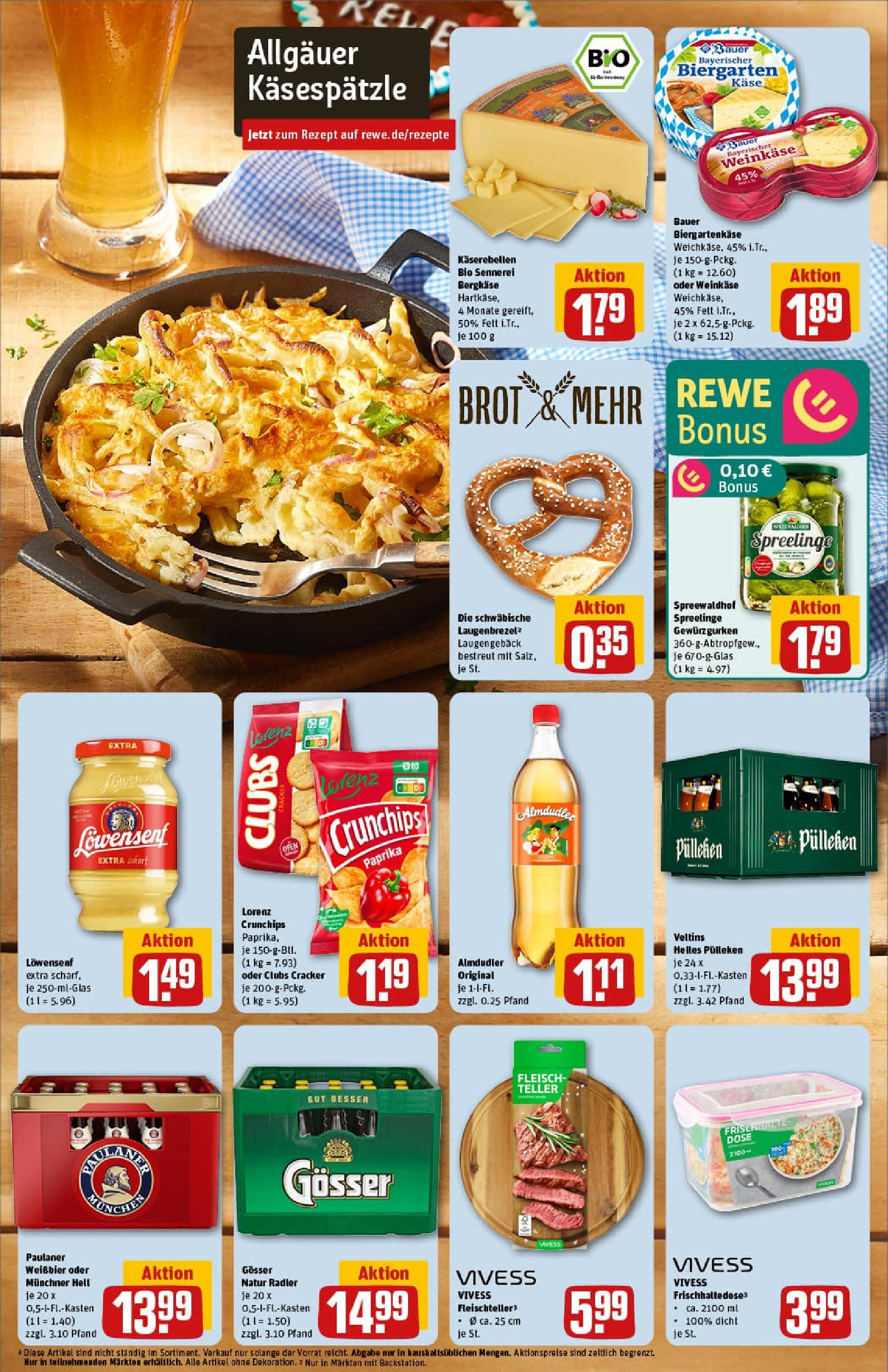 REWE Prospekt ab 14.09.2025 zum Blättern » Angebote | Seite: 5 | Produkte: Ofen, Käse, Brot, Veltins