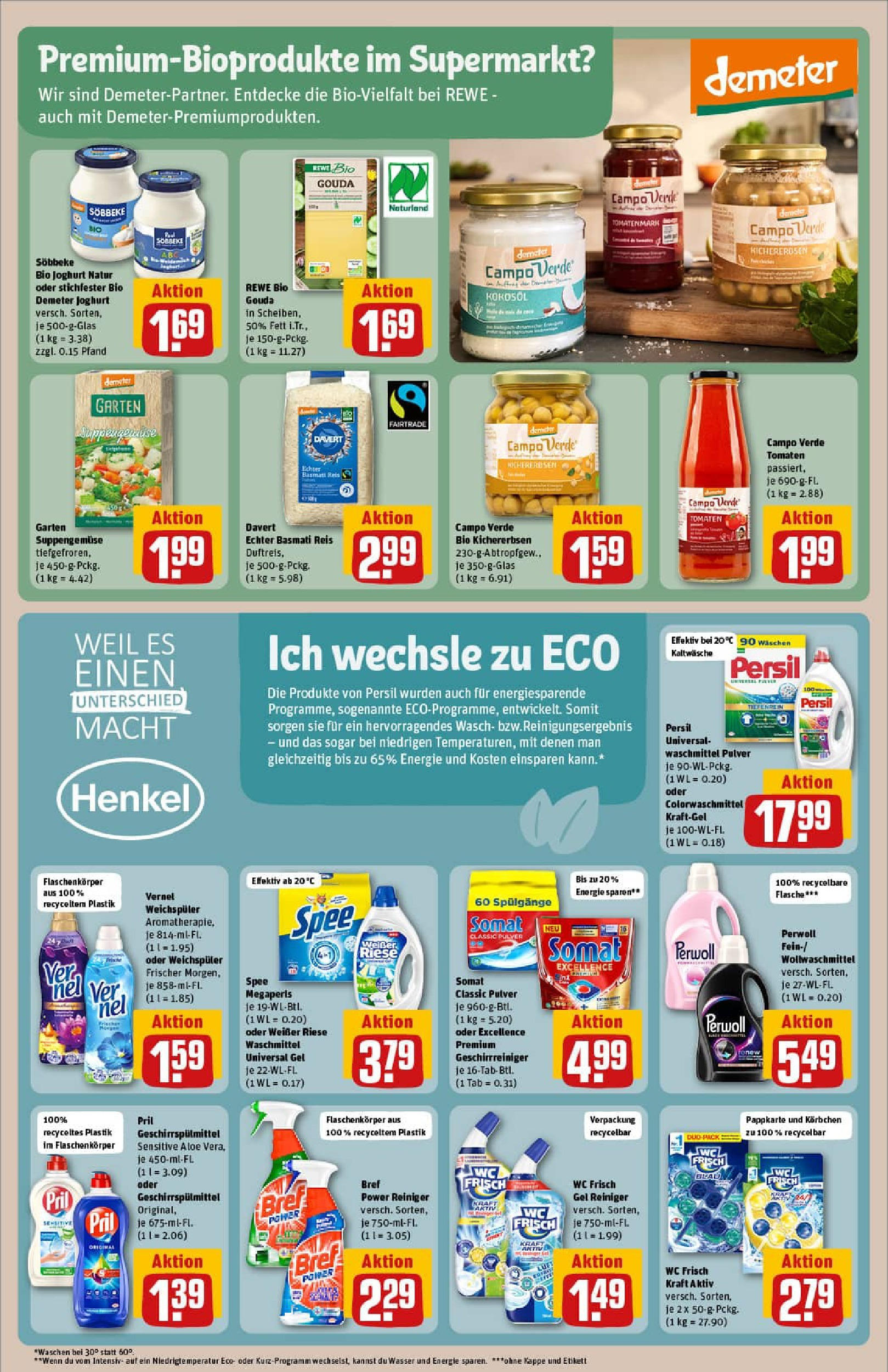 REWE Prospekt ab 14.09.2025 zum Blättern » Angebote | Seite: 15 | Produkte: Spee, Weichspüler, Wc frisch, Vernel